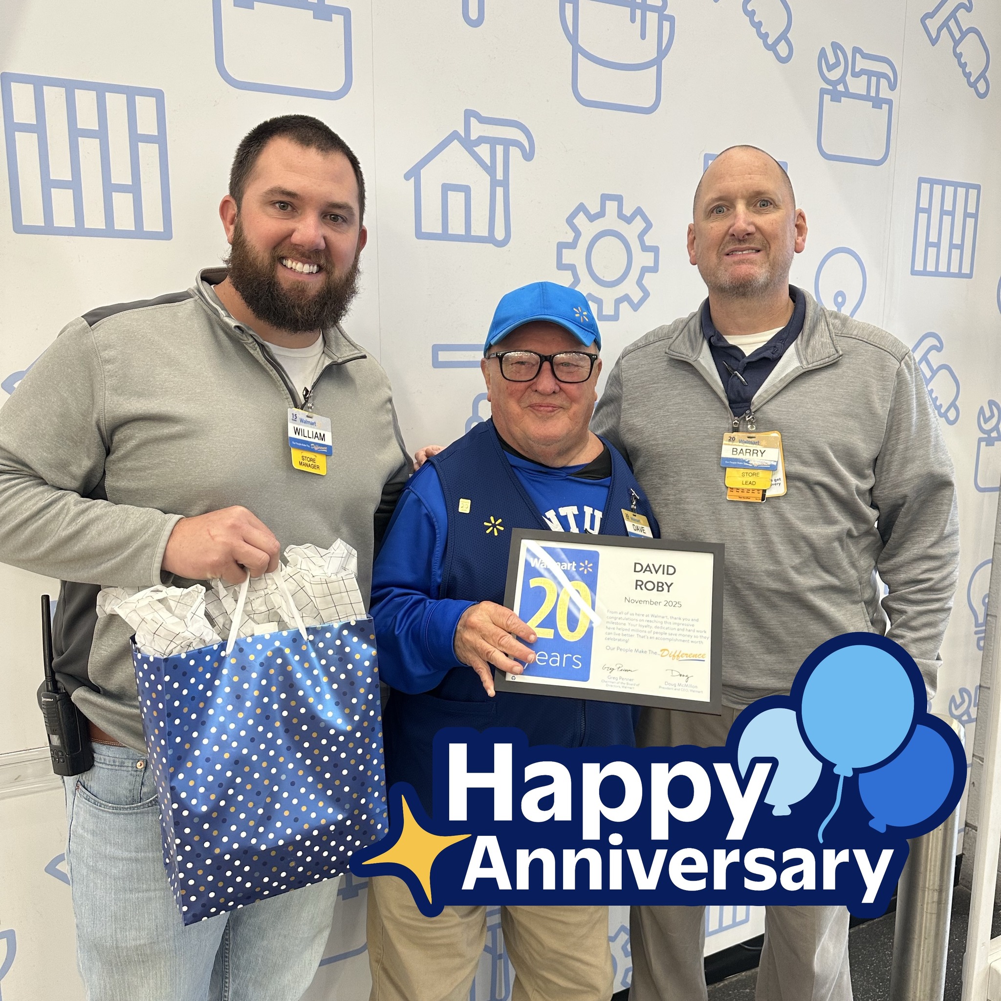 Walmart - Dave has been with us 20 years today, and we couldn't be more ...