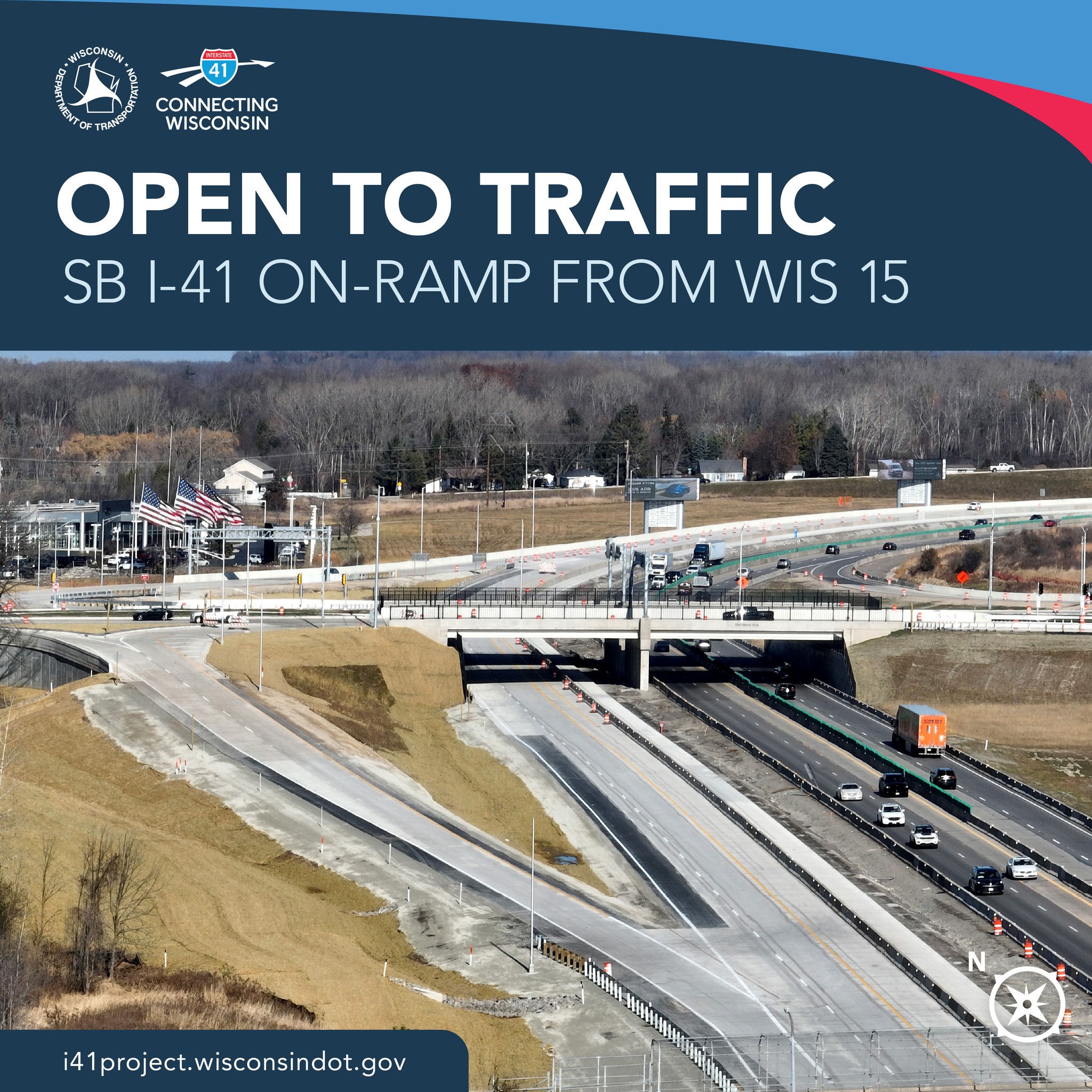 I-41 News - 🚧 SB I-41 ON-RAMP FROM WIS 15 IS OPEN TO... | Facebook