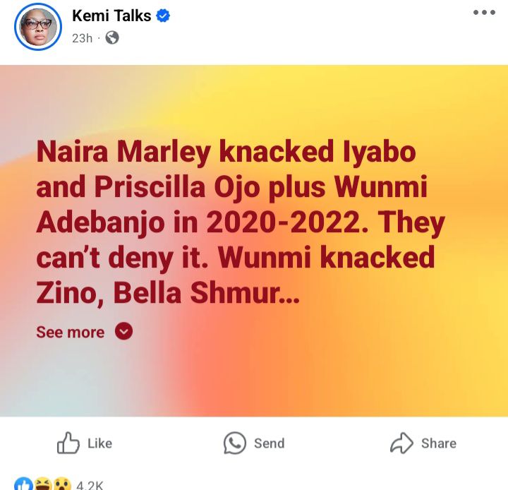 Akintola - 🇳🇬🇳🇬🇳🇬 ️ was Auntie Kemi there😀🤣🤣 Naira Marley knacked Iyabo ...