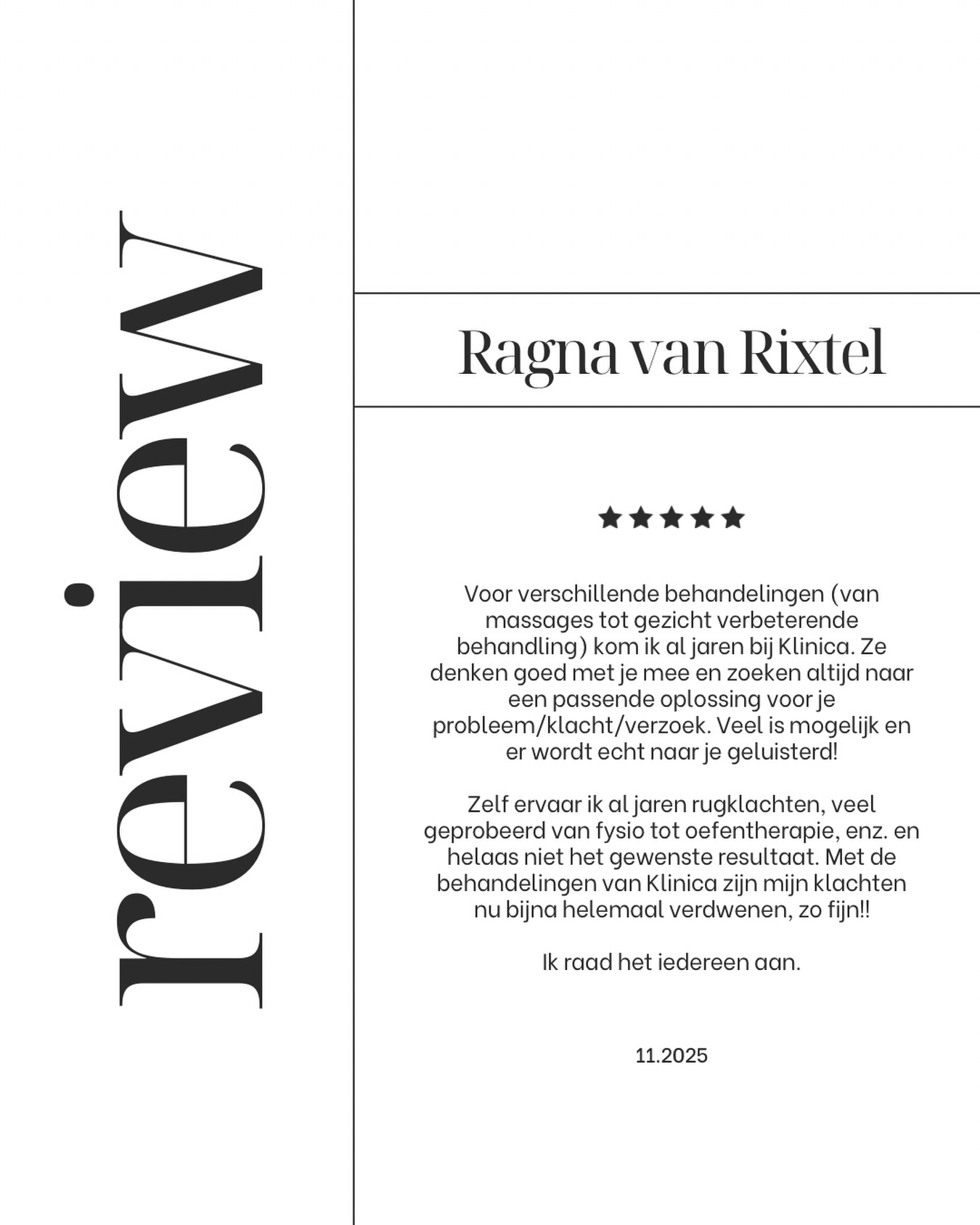 Klinica - Het mooiste compliment dat we kunnen krijgen, is wanneer ...
