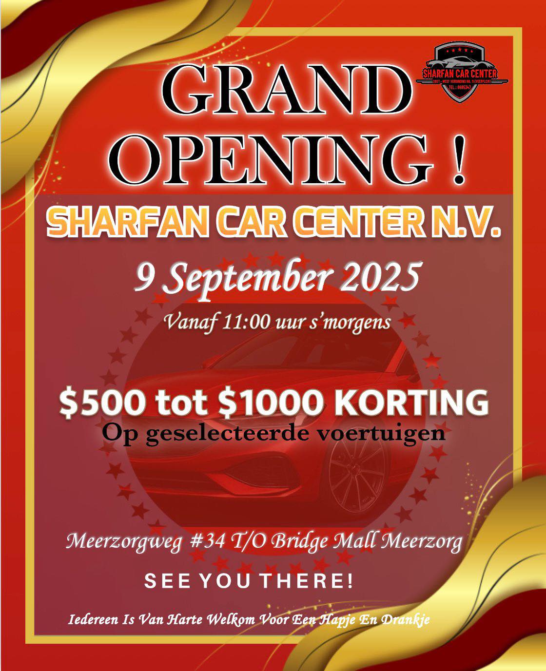 GRAND OPENING: Filiaal SHARFAN... - Sharfan Car Center N.V. | Facebook