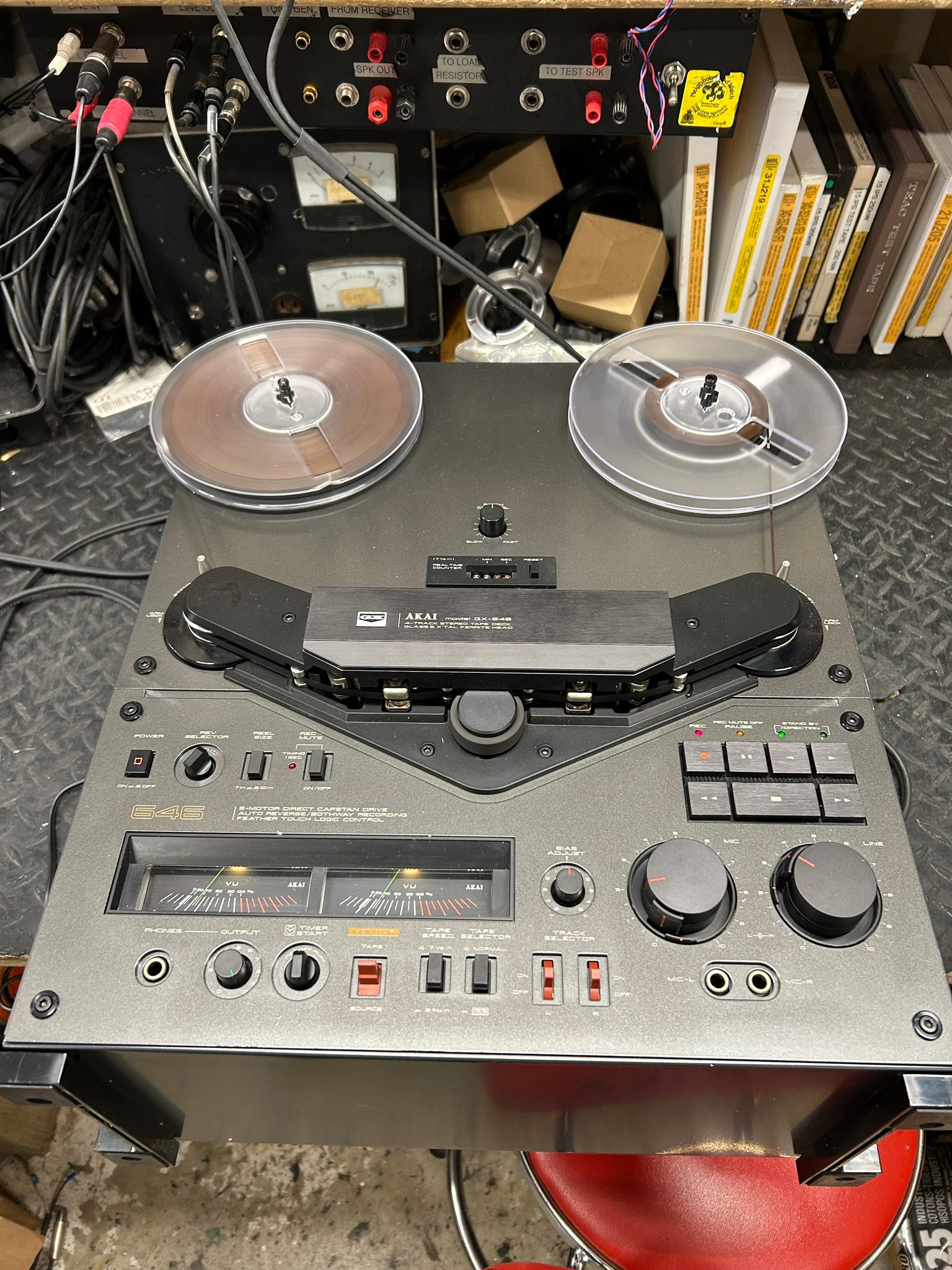 Akai GX-646 reel-to-reel tape recorder servicing