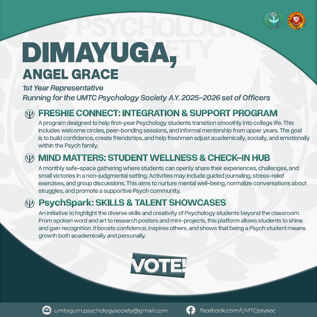 UMTC Psychology Society added a... - UMTC Psychology Society