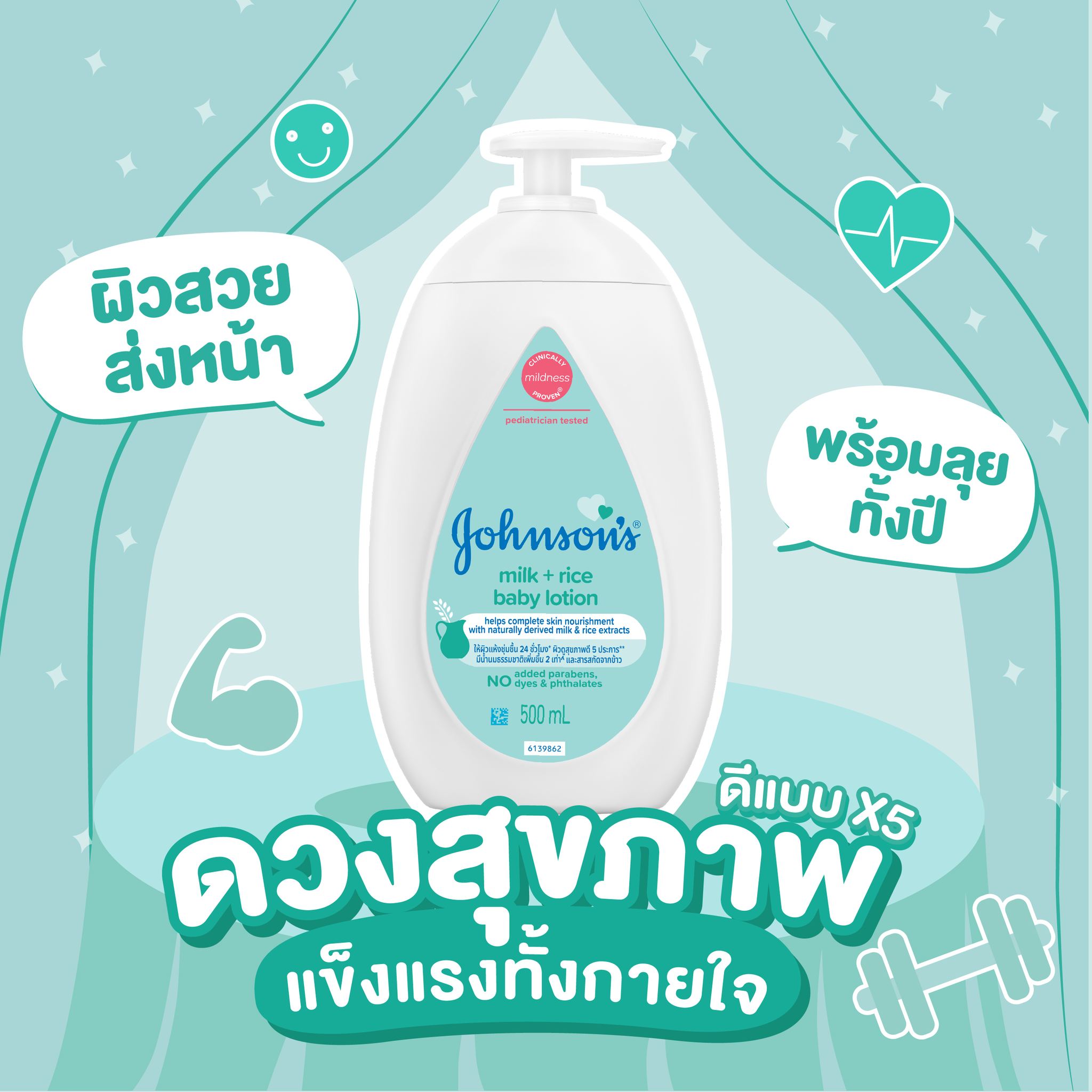 JOHNSON'S - 💚 Milk + Rice baby lotion - ดวงสุขภาพดีแบบ 5X 💪 ปีแห่งการ ...