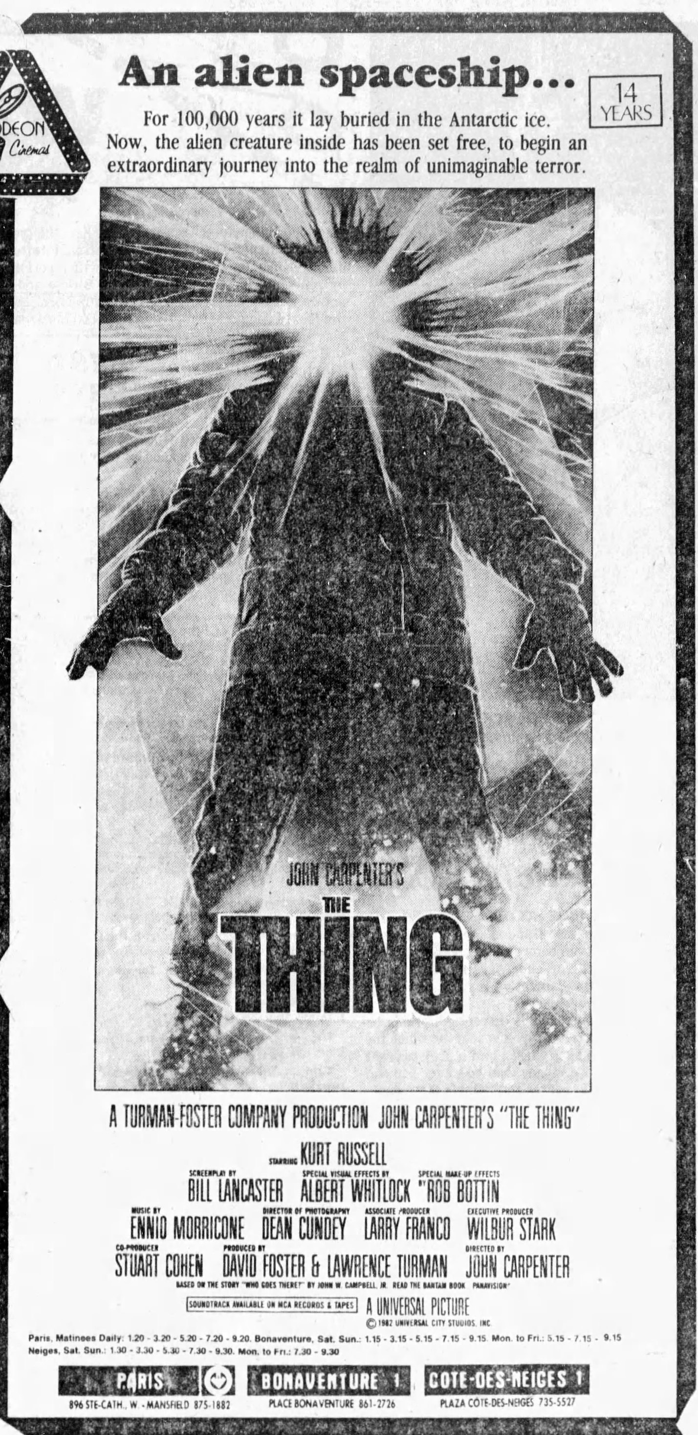 The Thing - On this day in 1982, 