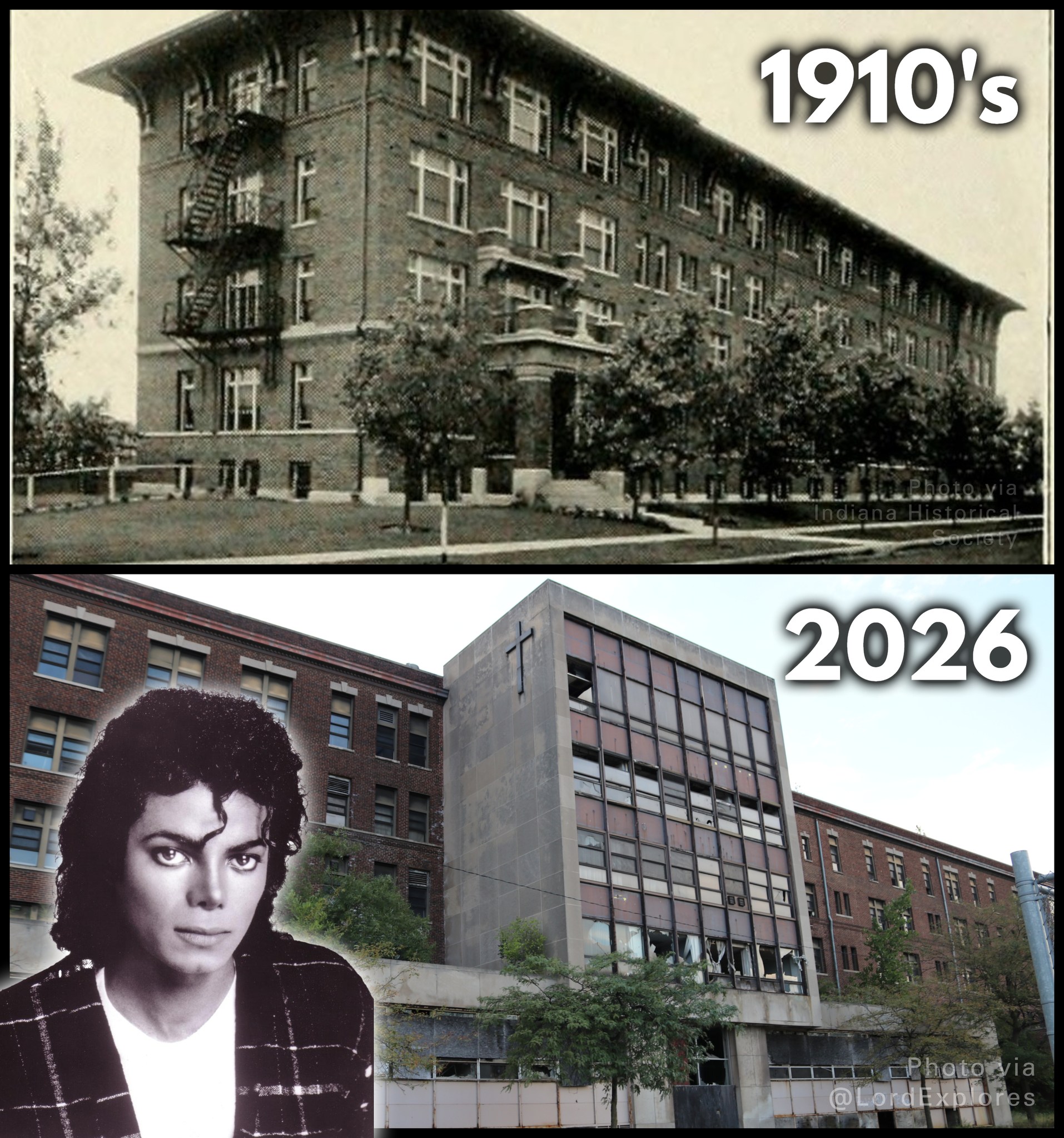 Abandoned St. Mary's Mercy Hospital in Gary, Indiana