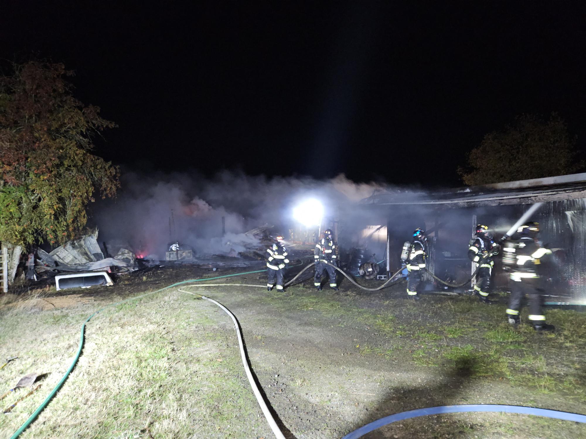 Multiple Agencies Fight Barn Fire... - Clallam 2 Fire-Rescue | Facebook