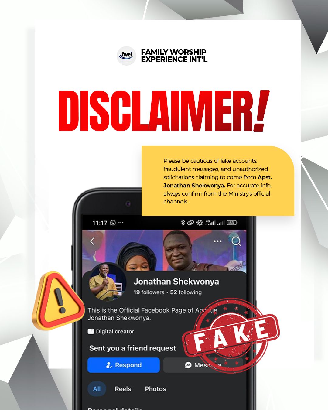 Family - ⚠️ DISCLAIMER: IMPERSONATION ALERT We wish to inform the ...