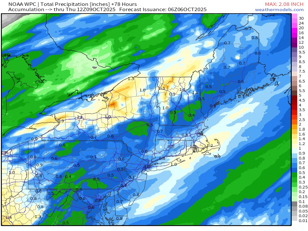 My - Rainfall through Wednesday from the WPC | Facebook