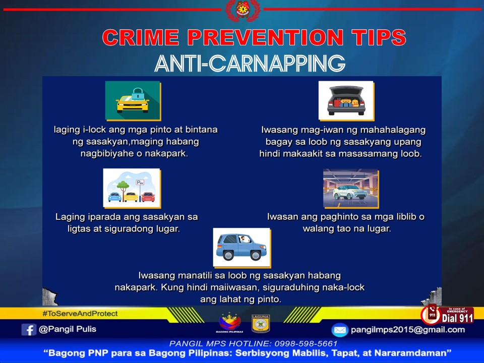 Pulis - CRIME PREVENTION TIPS (ANTI-CARNAPPING) # ...