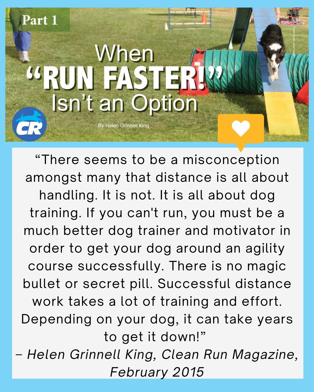 Clean Run Magazine, Learning Center & More | You can read the late ...