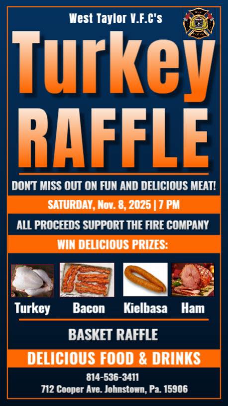 West - Saturday is our Annual Turkey Raffle! Turkey, Ham, Bacon and ...