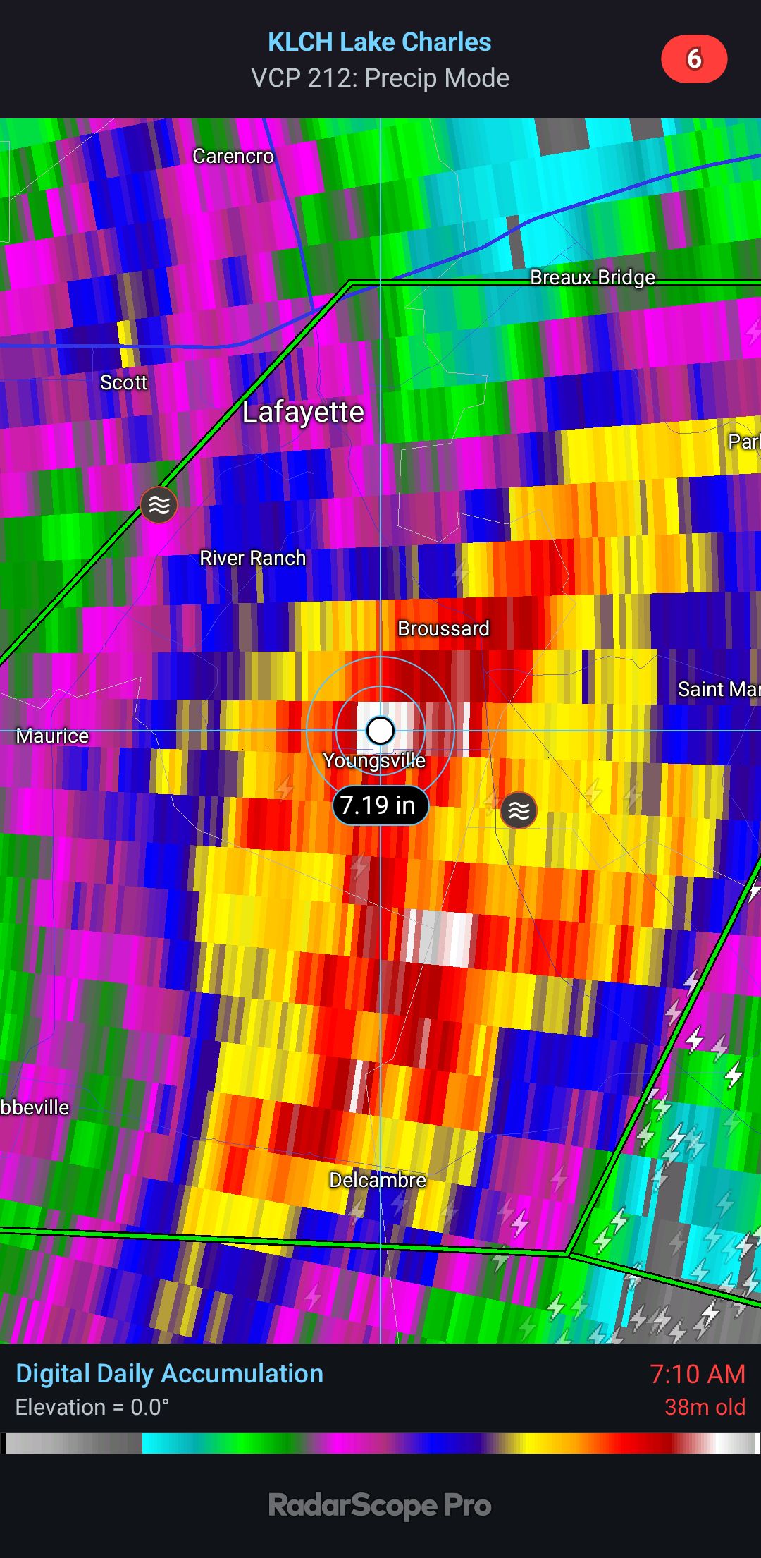 Steve - Flash flooding ongoing in parts of Acadiana this morning. Radar ...