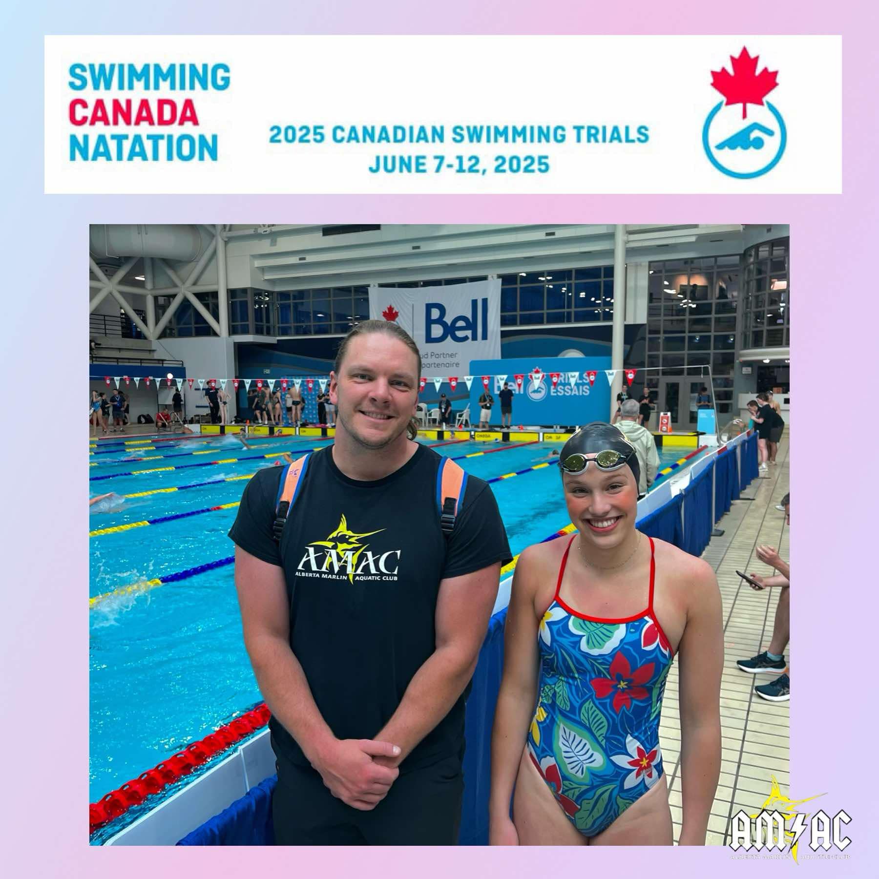 AMAC - Day 2 of the Bell Canadian Swimming Trials! Wishing the 