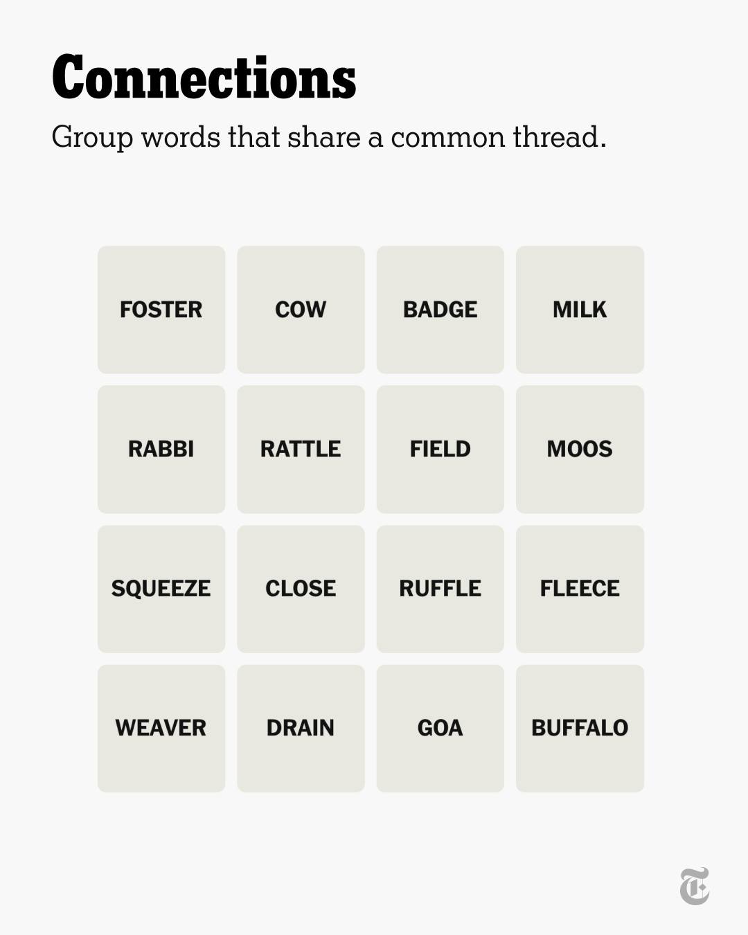 The New - Connections is a daily game about finding common threads ...