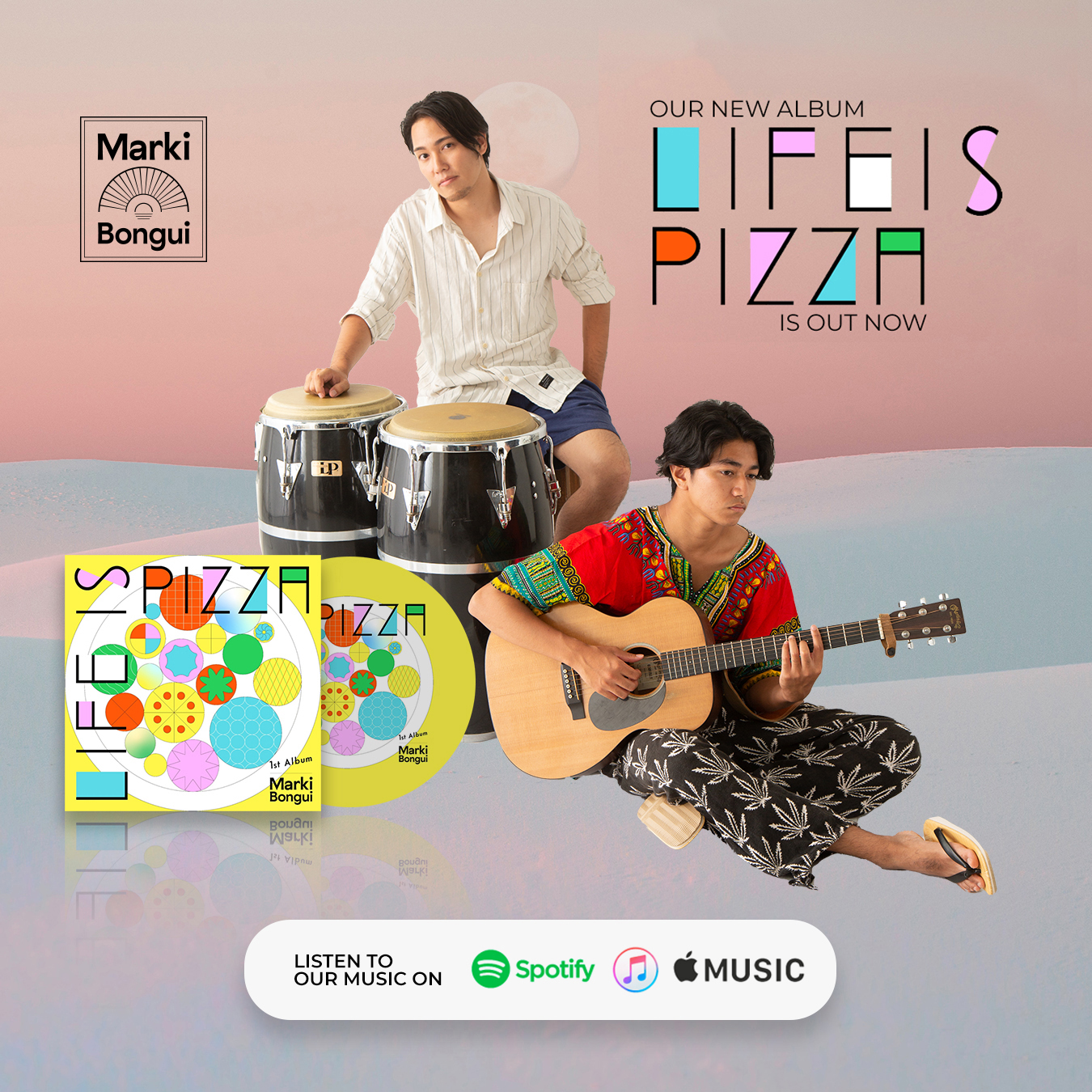 Marki Bongui - Our new album is out 'Life is Pizza
