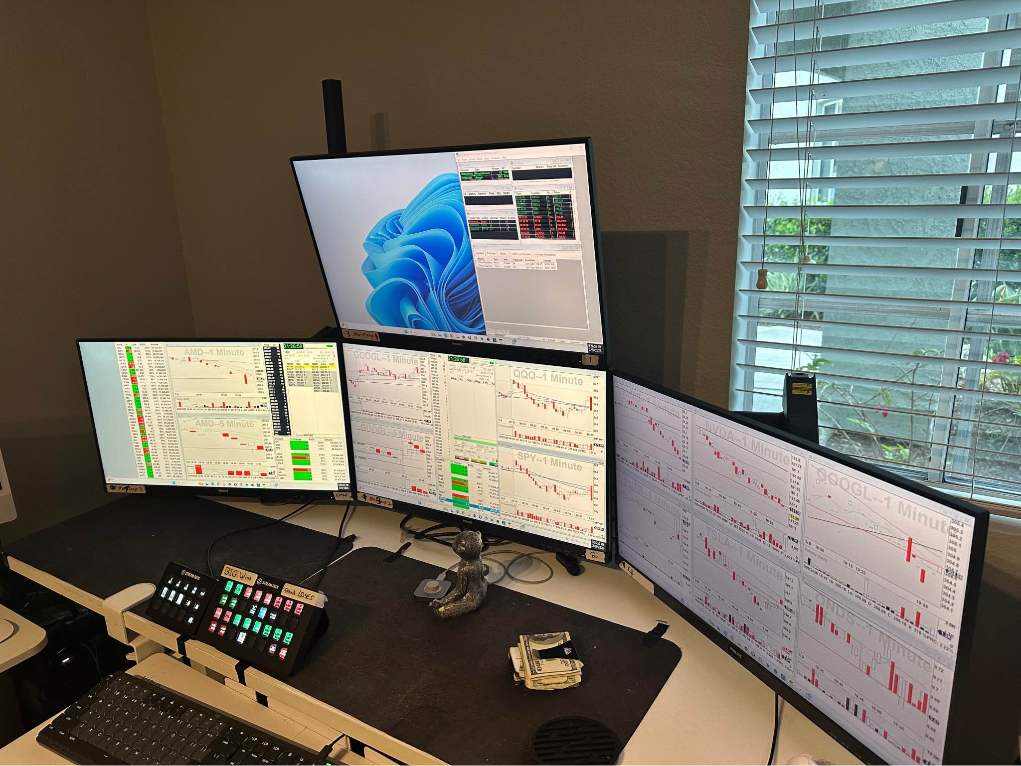 3x 24” Philips Trading Monitors – Perfect Multi-Screen Setup for Stocks ...