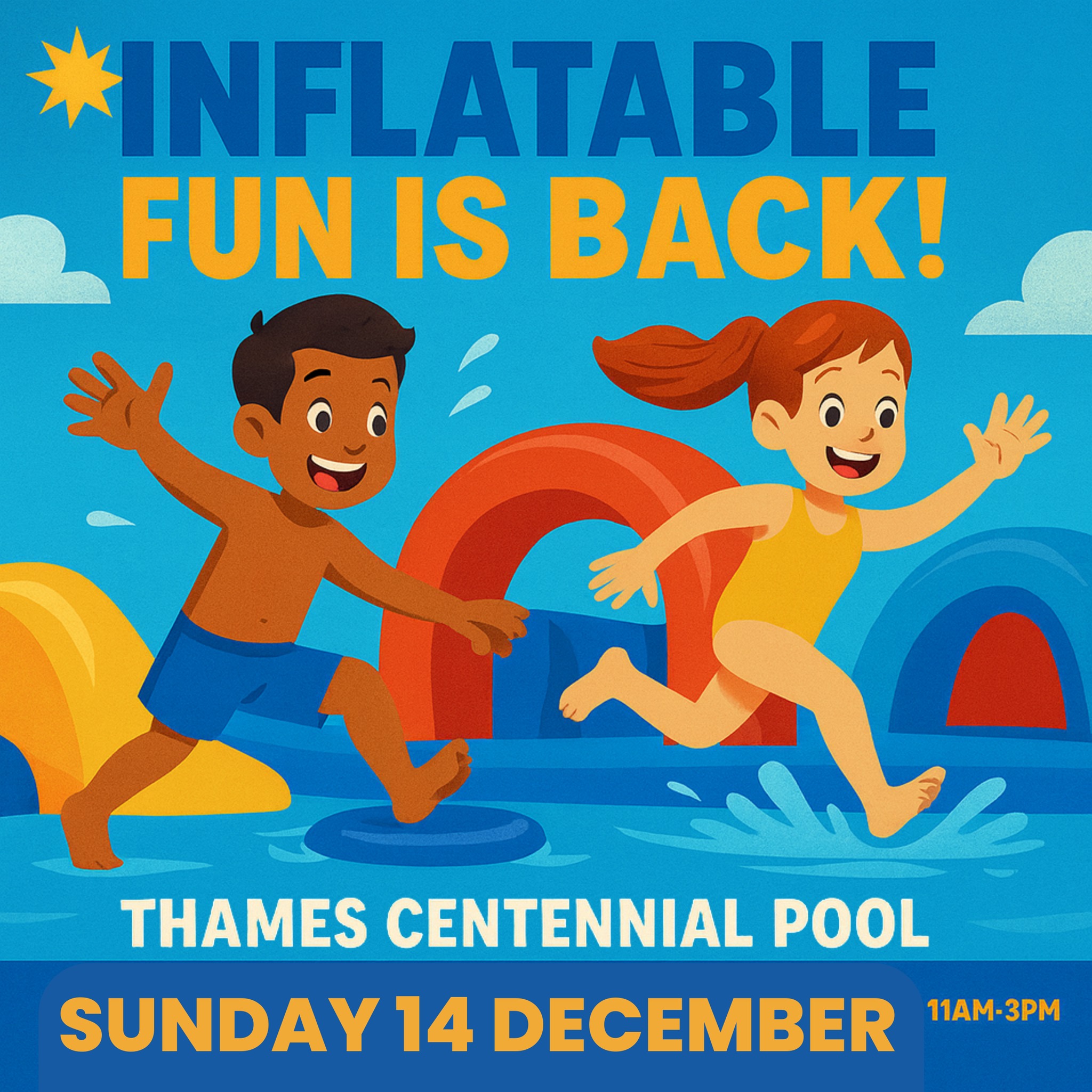 Thames-Coromandel - Inflatable fun is back at Thames Centennial Pools ...