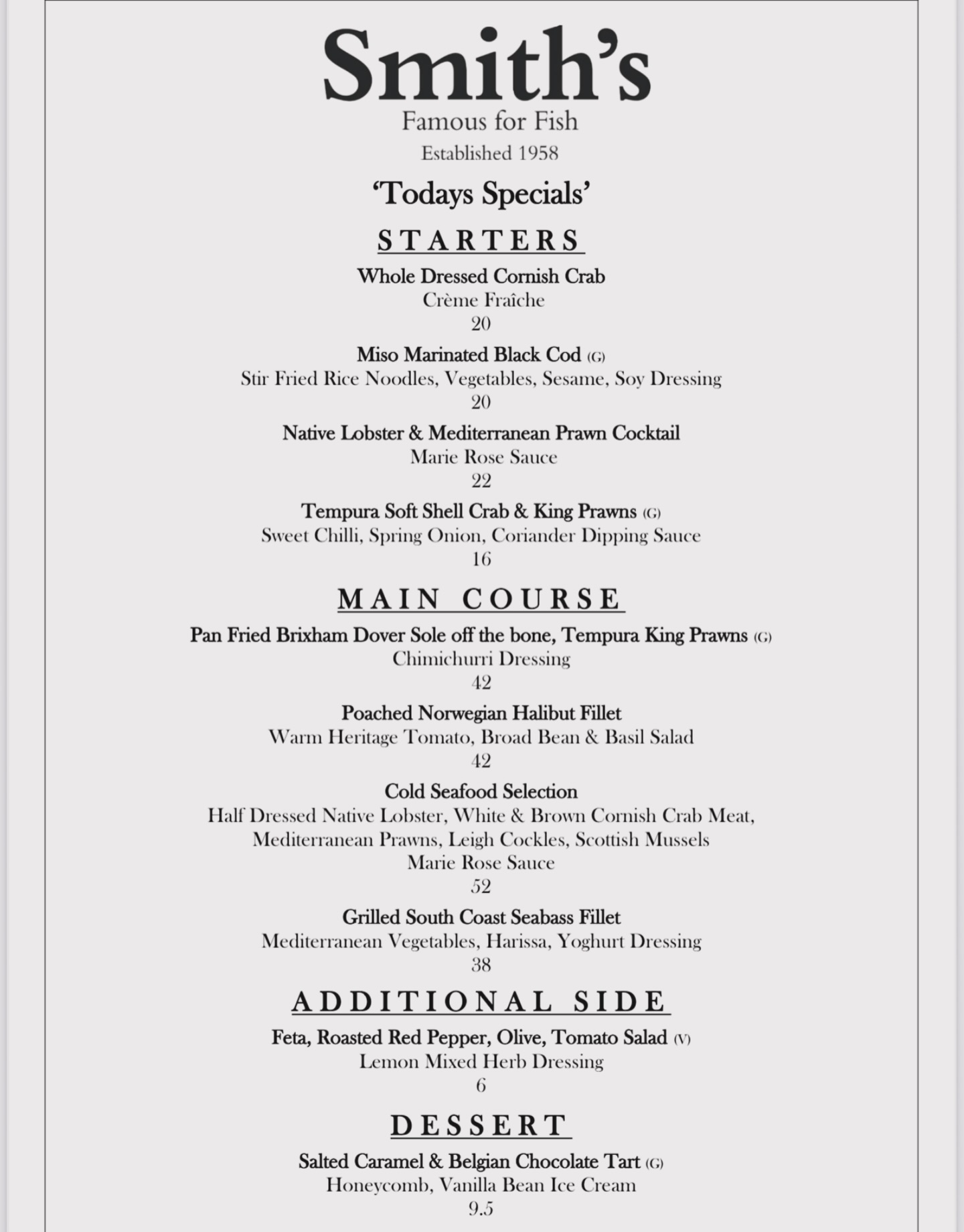 Smith's Restaurant, Ongar - Take a look at our Festive Menu… available ...