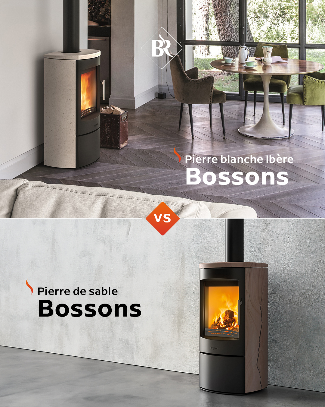 Brisach - Bossons, un poêle à bois, deux habillages, deux styles bien ...