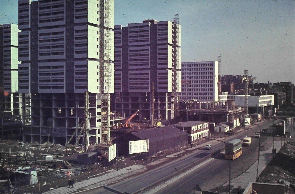 Past - Looking east along Argyle St in 1970 as the Anderston Centre ...