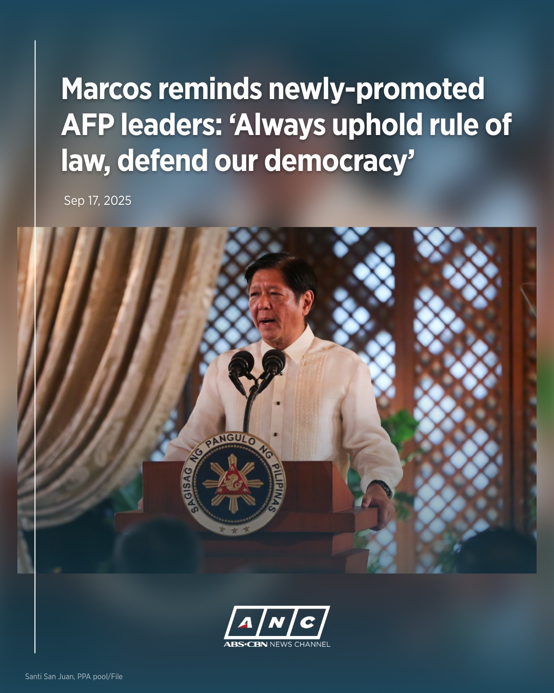 ABS-CBN - President Ferdinand Marcos Jr. reminded newly-promoted ...