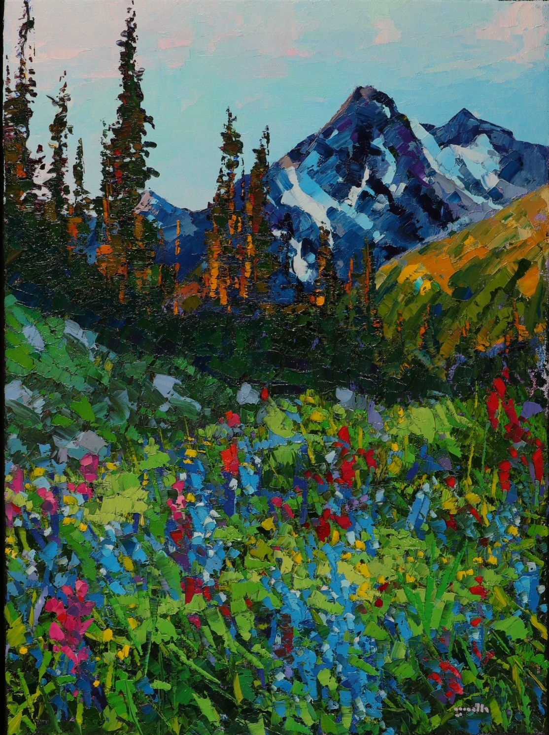 Trailside Galleries - Z.S. LIANG CHEYENNE WAR CHIEF oil on canvas 12h x ...