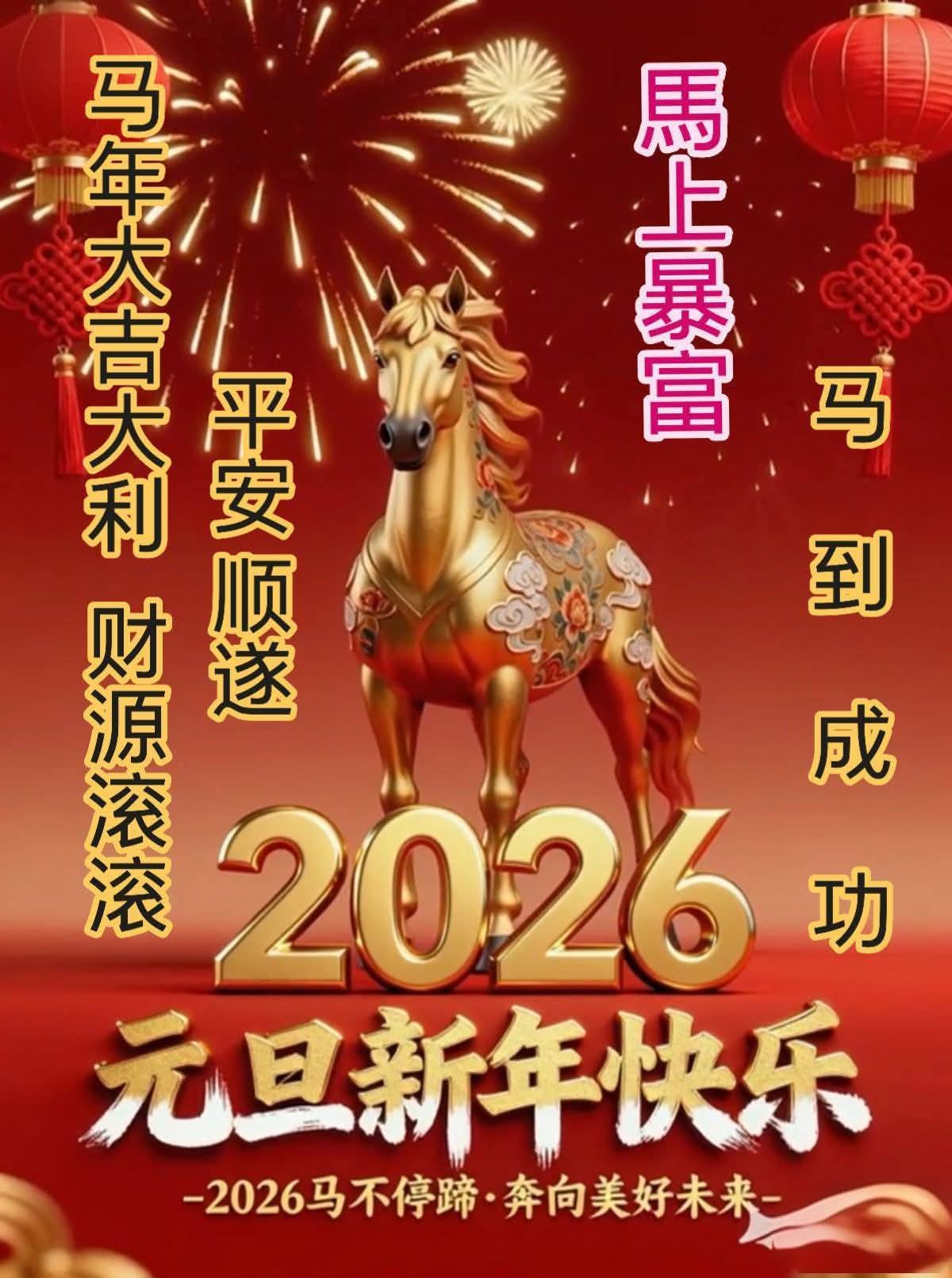 嗨～你好！早安 午安 晚安美圖分享 | 大家早安~祝福大家2026元旦 新年快乐🎉🎊 | Facebook