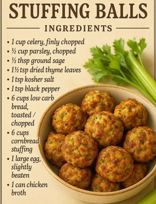 Quick - Stuffing Balls — crispy on the outside, soft and herby inside ...