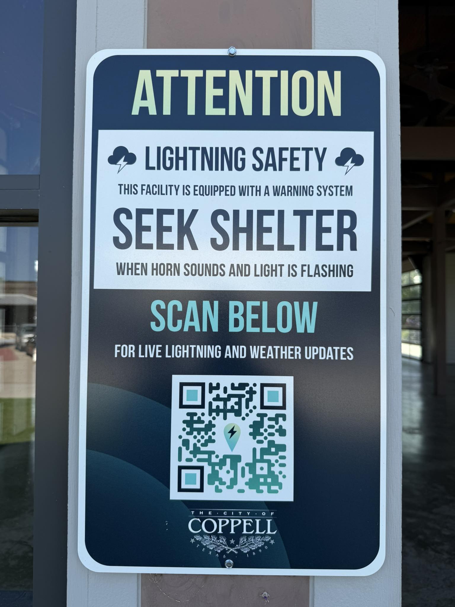 Texas - Love seeing lightning awareness signs in public spaces! Quite a ...