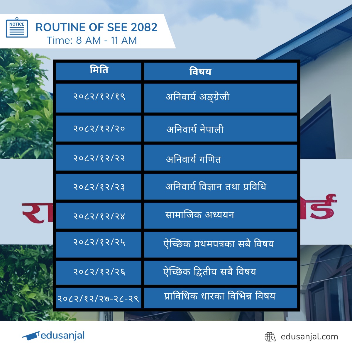 edusanjal.com - The National Examination Board has... | Facebook