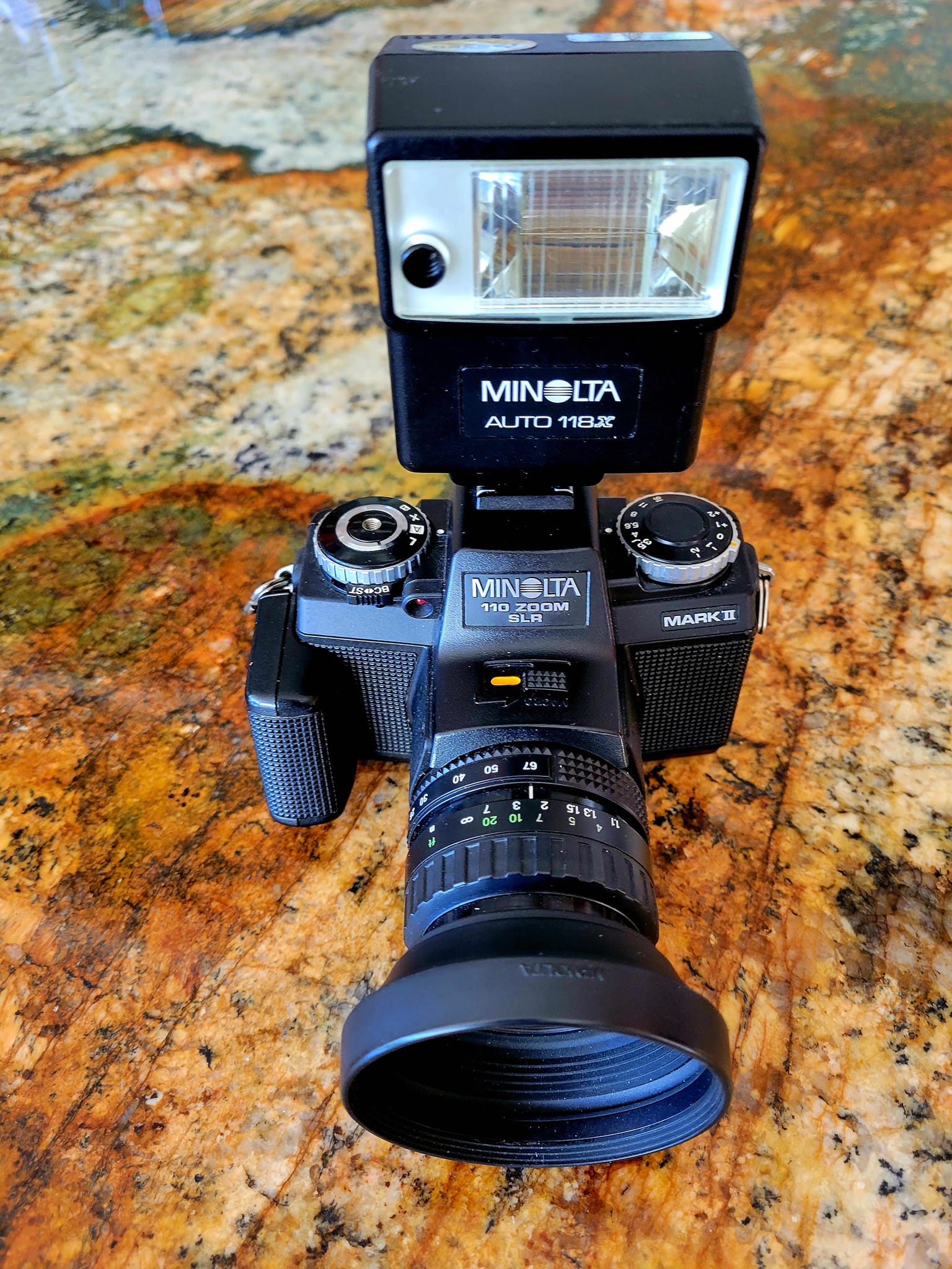 Minolta 110 zoom SLR with 25-67mm lens