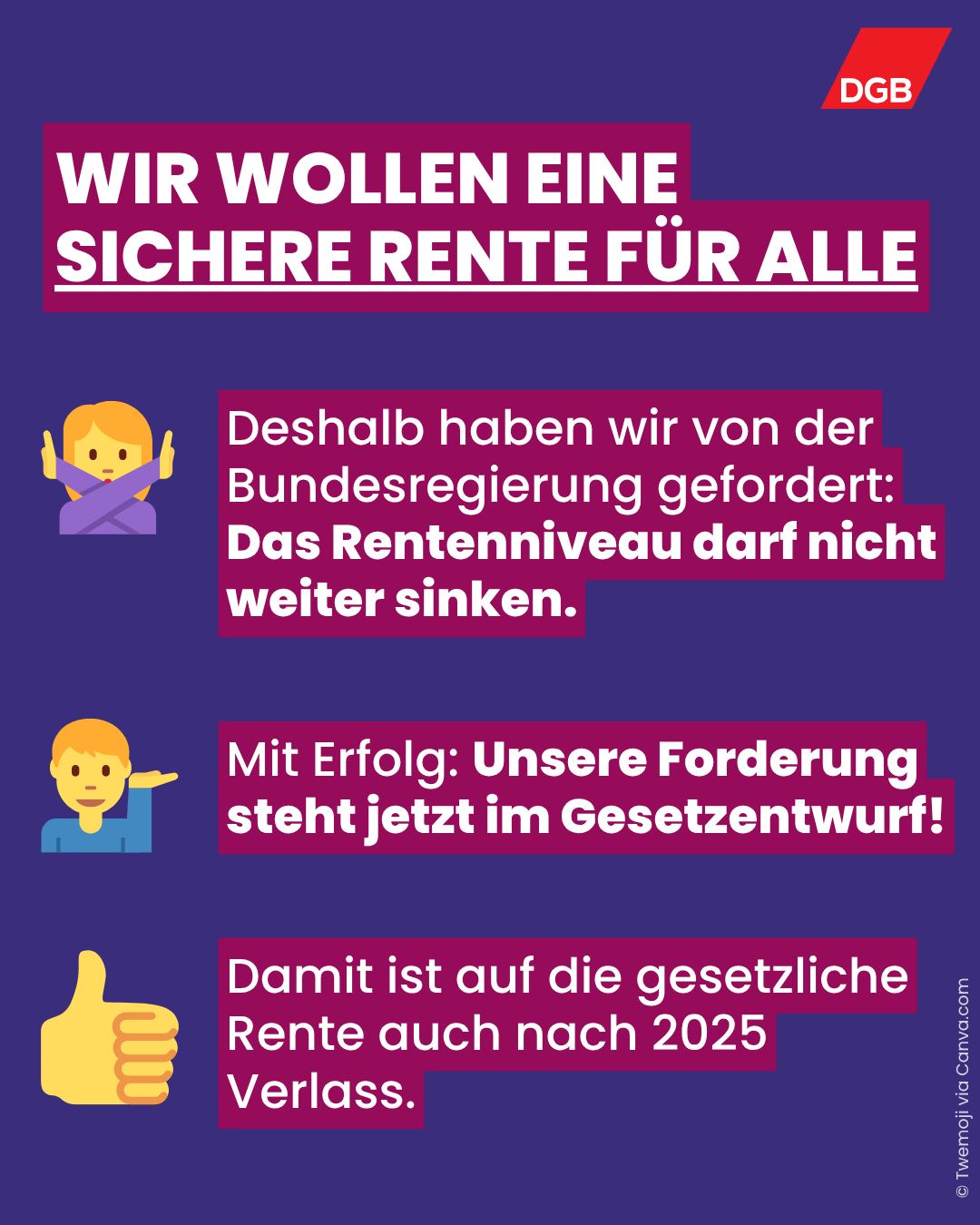 DGB - 💰Sinkt das Rentenniveau, steigen die Renten... | Facebook