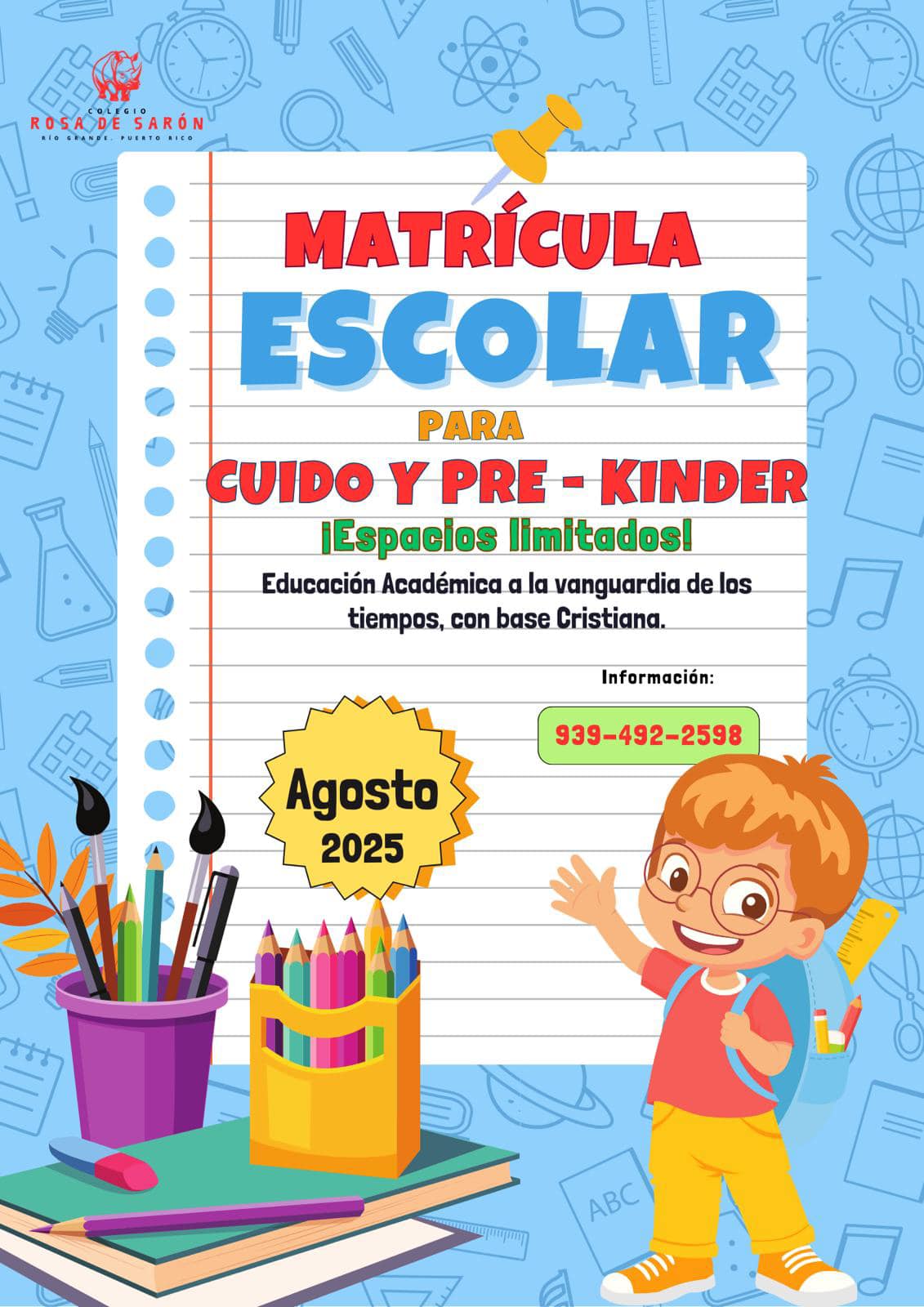 Colegio - Matrícula Abierta 2025 Cuido- Cuarto Año CUIDO Y PRE KINDER ...