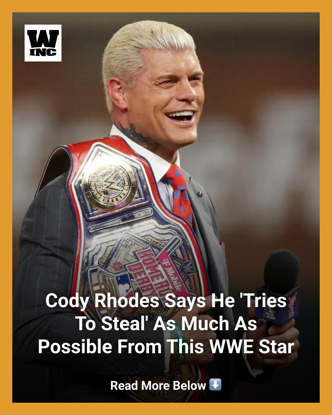 Wrestling - Undisputed WWE Champion Cody Rhodes revealed that he 