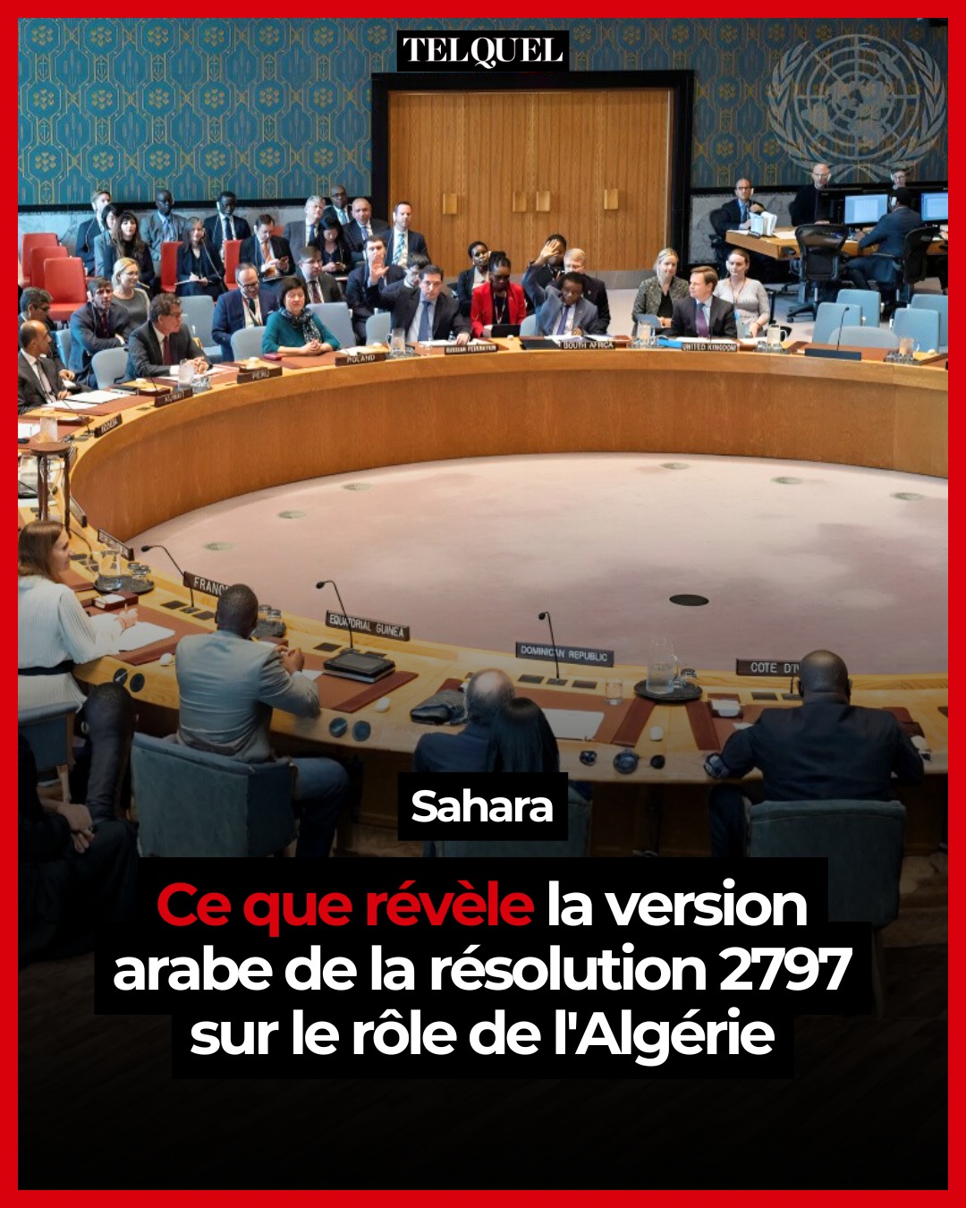Telquel - La version arabe de la résolution 2797 du Conseil de sécurité ...