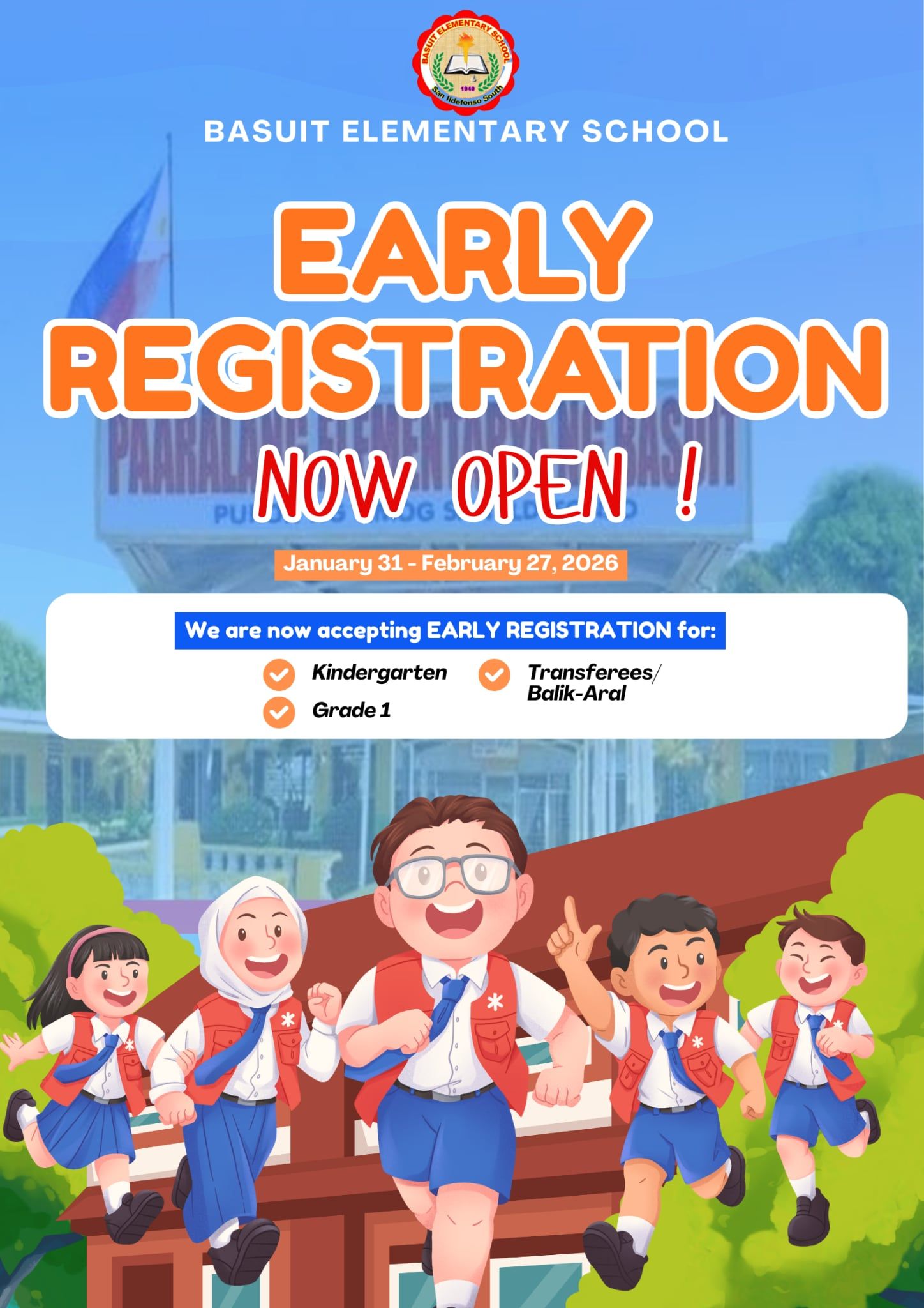 DepEd - 📣📣📣Early Registration for School Year 2026-2027 January 31 ...