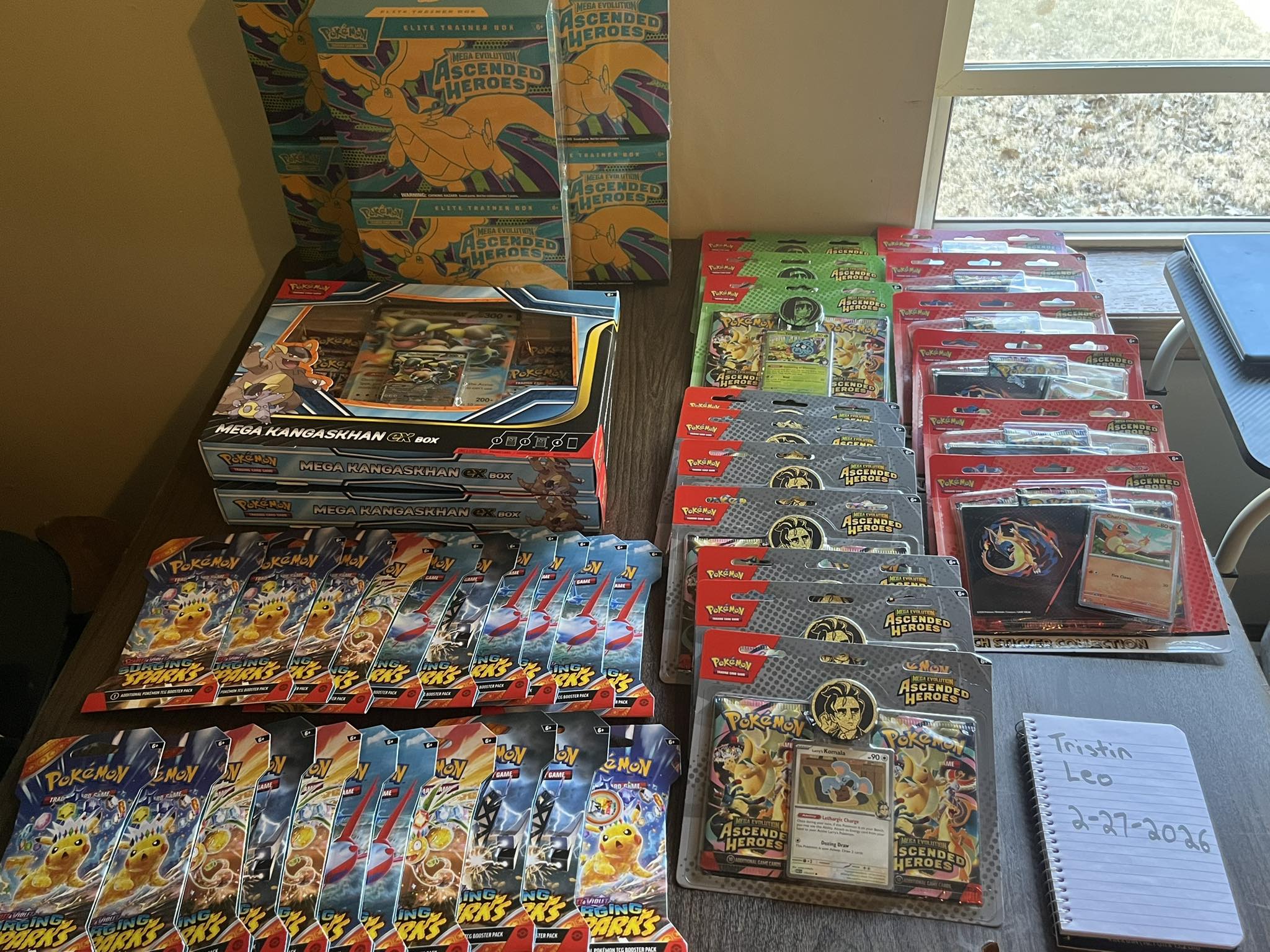 11) Ascended Heroes Deluxe Pin collection - $45 (20) First partner