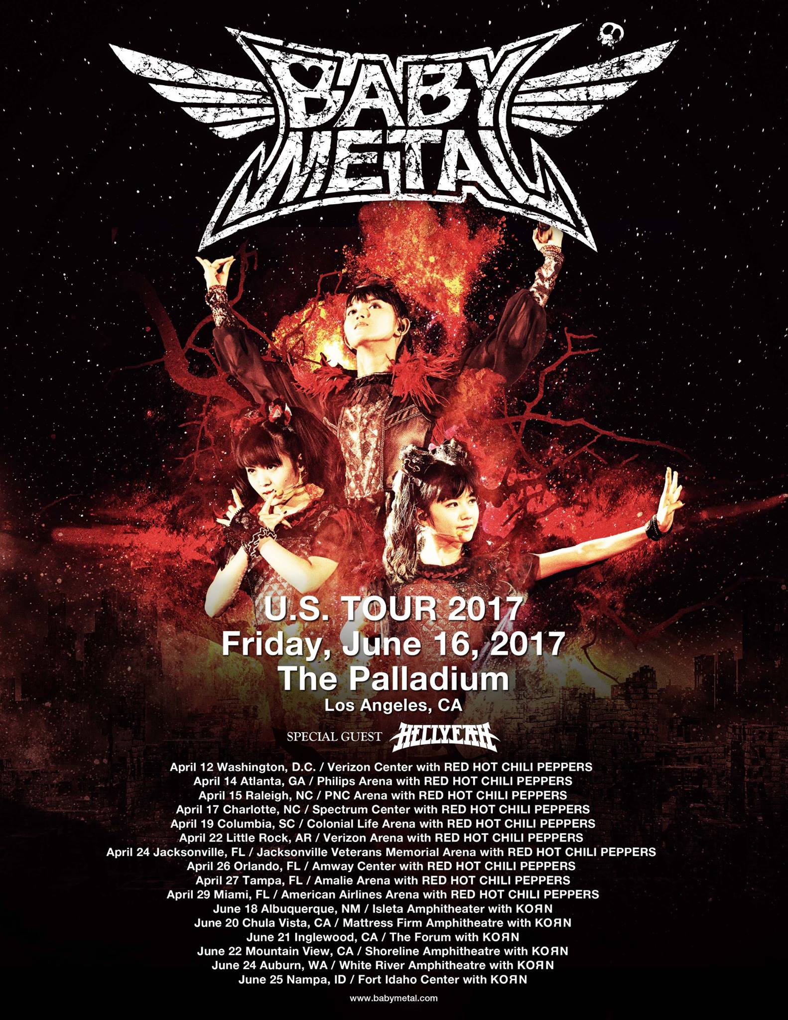 BABYMETAL - Korn US TOUR w/ Support Guest BABYMETAL: ADDITIONAL 