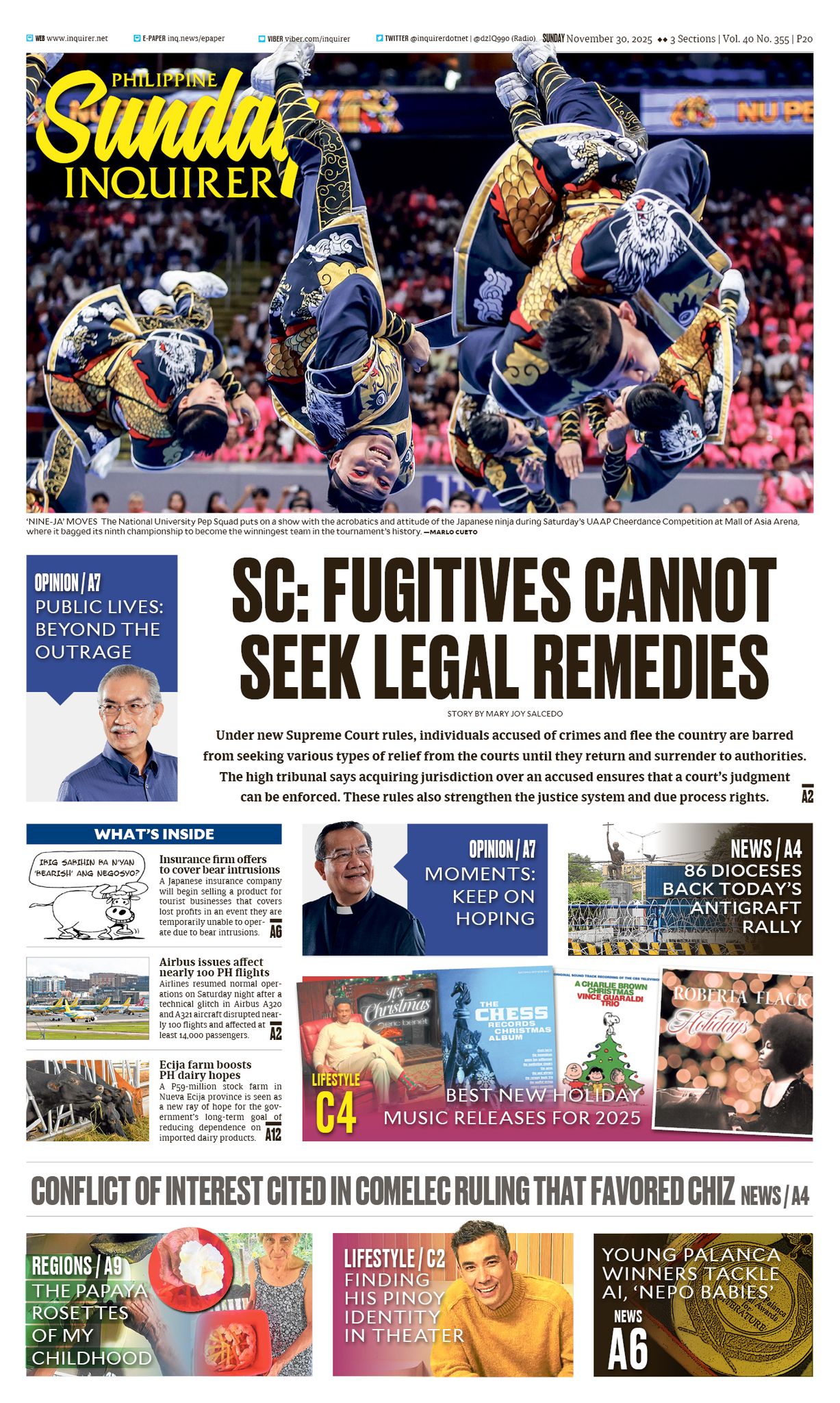 INQUIRER.net - Today's Inquirer front page (November 30,... | Facebook