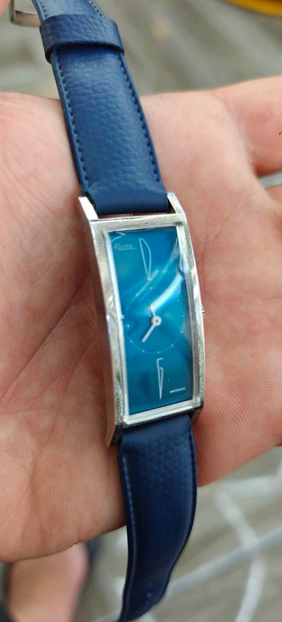Montre Mécanique Manuelle ELVES - Boîtier Chromé Rond - Sans Bracelet - Occasion (fonctionne)