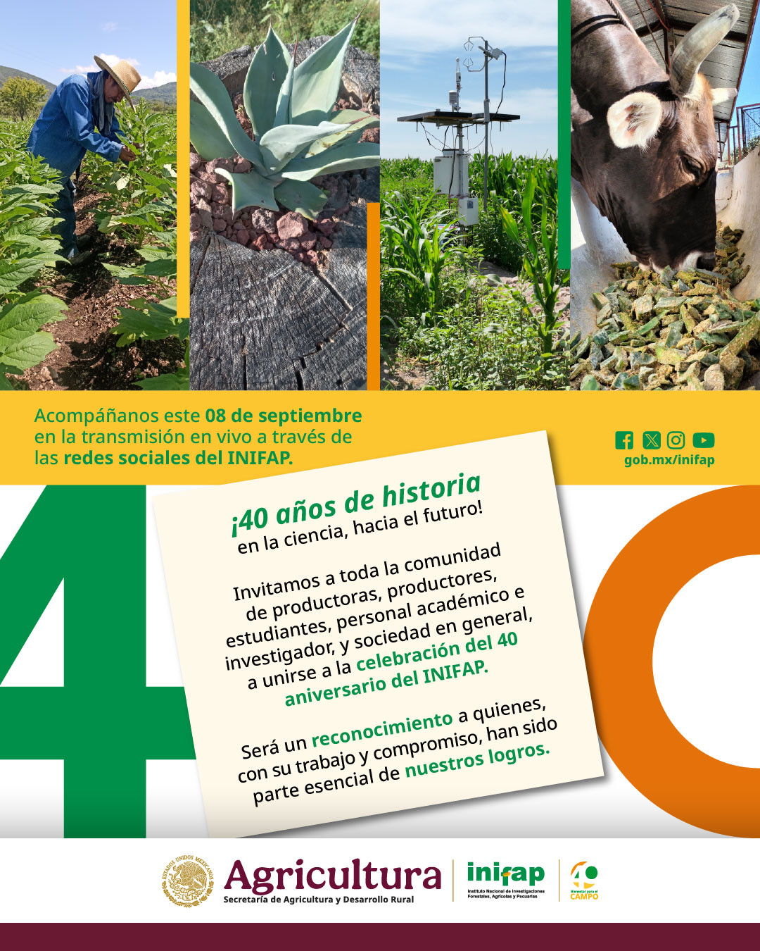 INIFAP - 🎉 El INIFAP cumple 40 años de generar #ciencia e... | Facebook