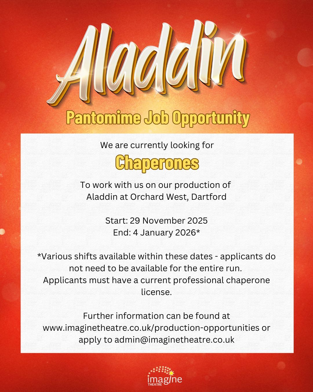 ⭐ Come and join our panto team! ⭐... - The Orchard Theatre | Facebook