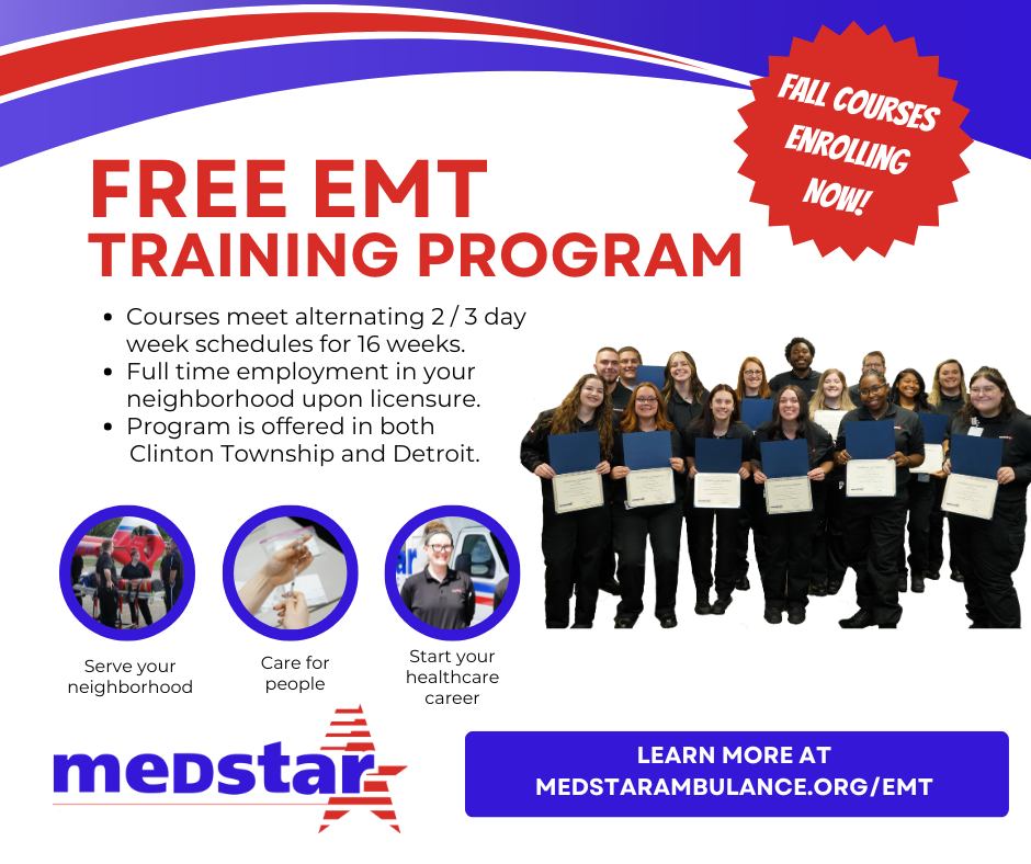 Medstar - Our next EMT Courses begin in October: Detroit... | Facebook
