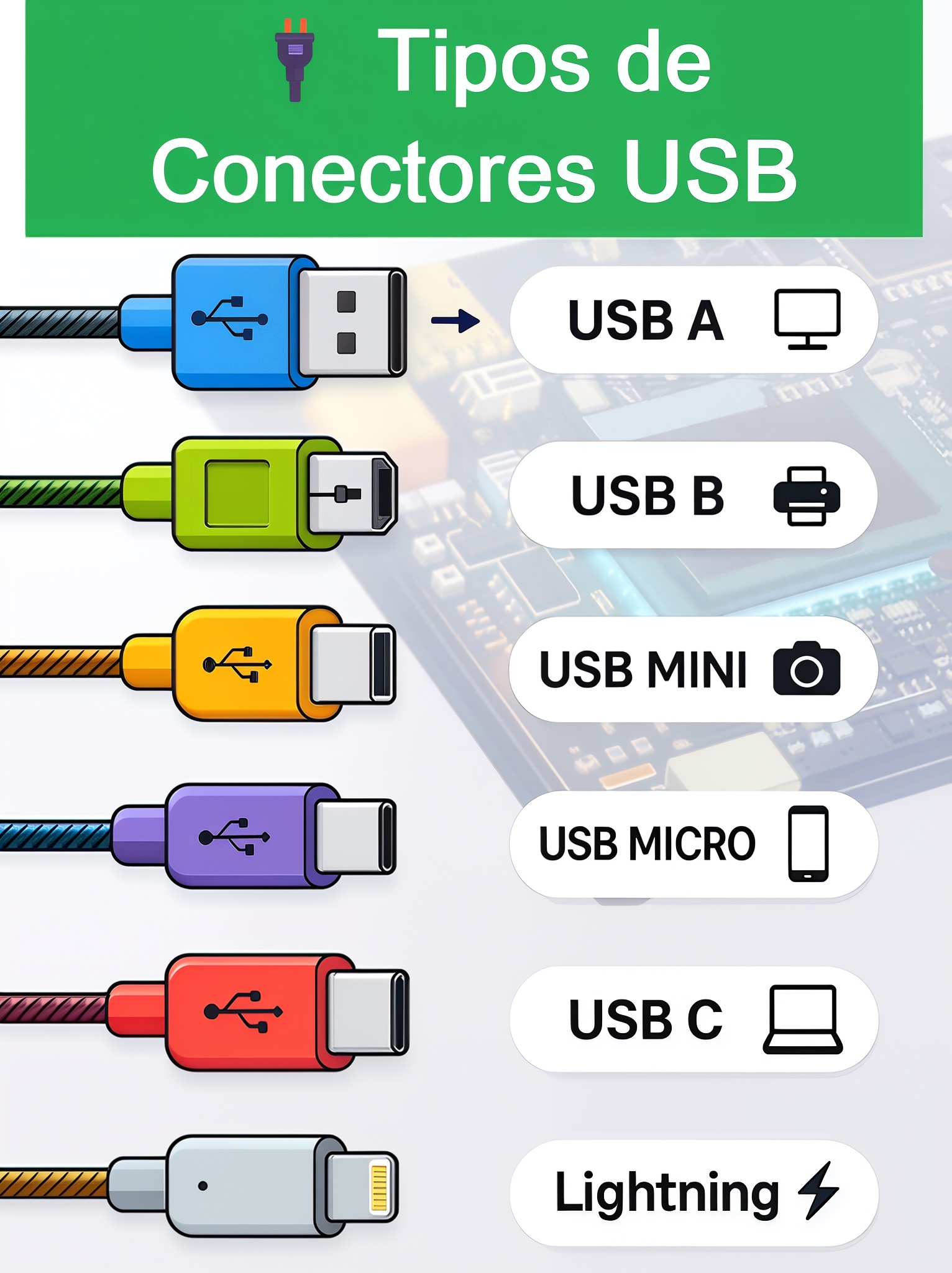 Etecnology - 🔌 ¿Sabías que existen diferentes tipos de conectores USB ...