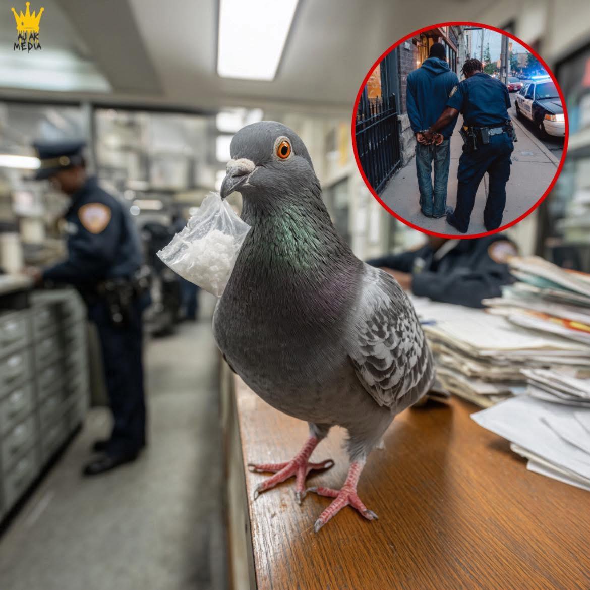 Go - Police snapped a photo of a pigeon that wandered into the station ...