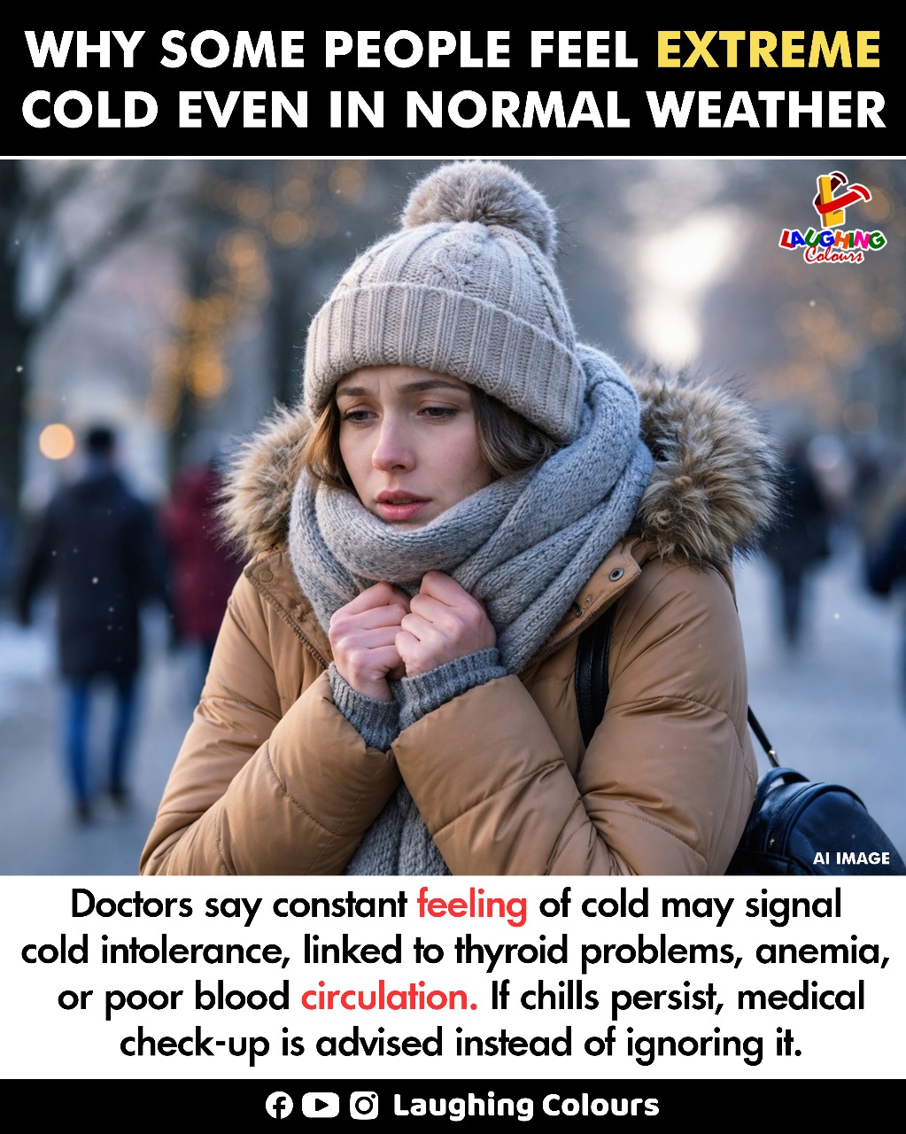 Laughing - Why you feel cold 🥶 #HealthAwareness #ColdIntolerance # ...