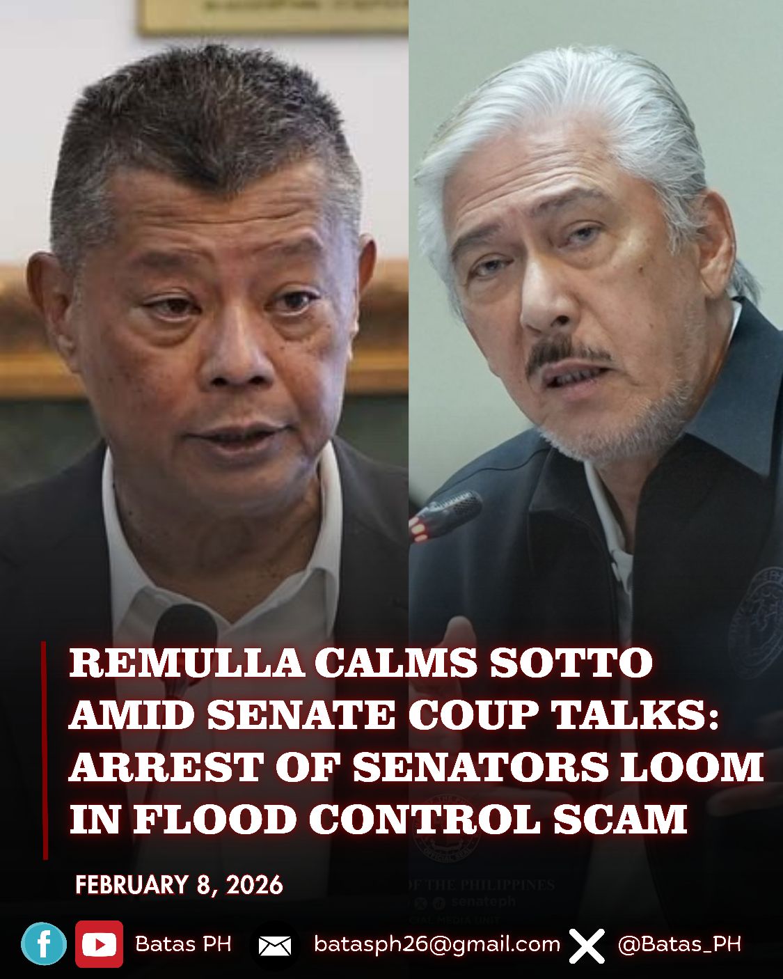 Batas PH - ARREST OF SENATORS LOOM IN FLOOD CONTROL SCAM... | Facebook