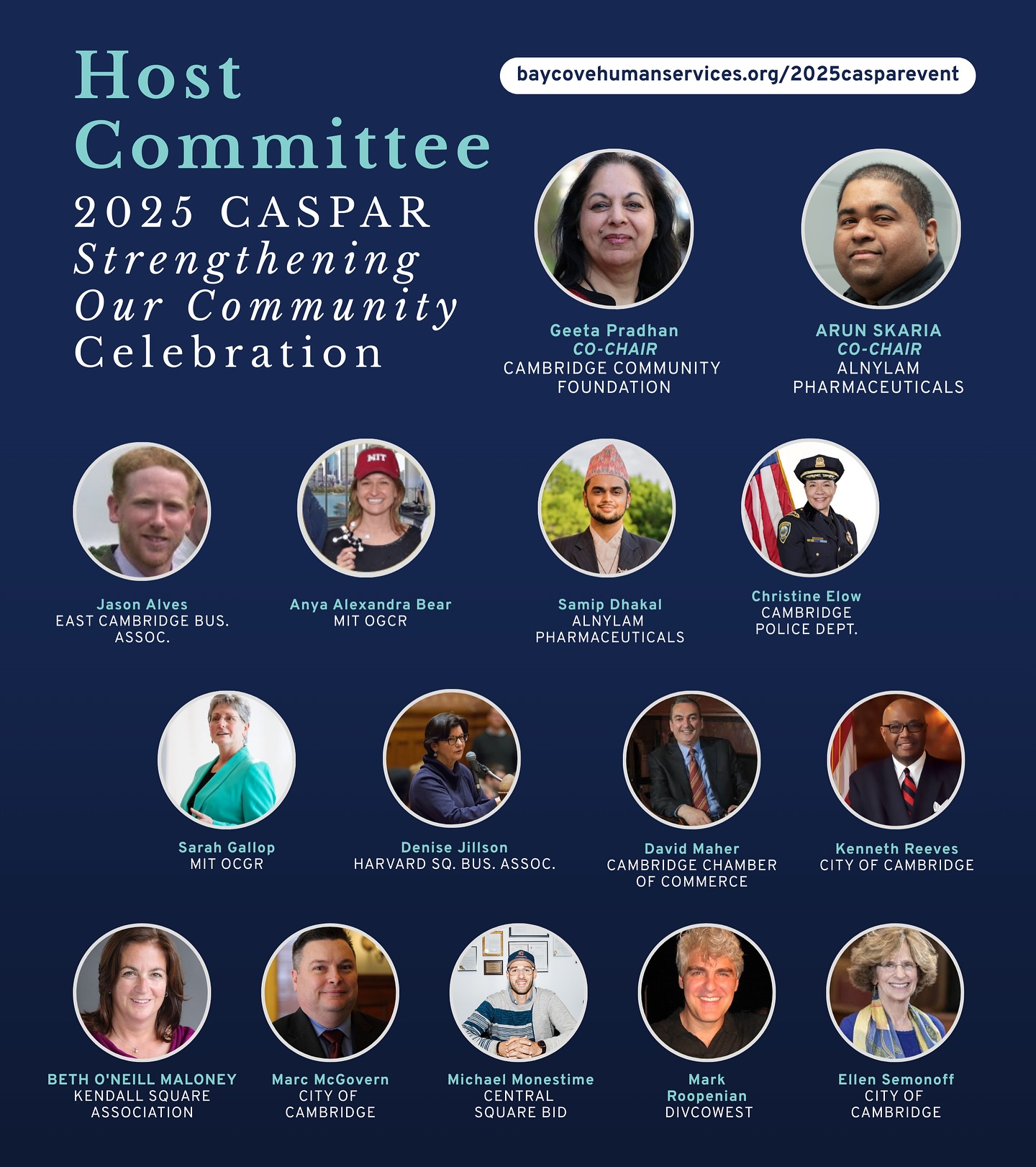 Bay - 🎉 Meet the 2025 Host Committee for Bay Cove’s CASPAR ...