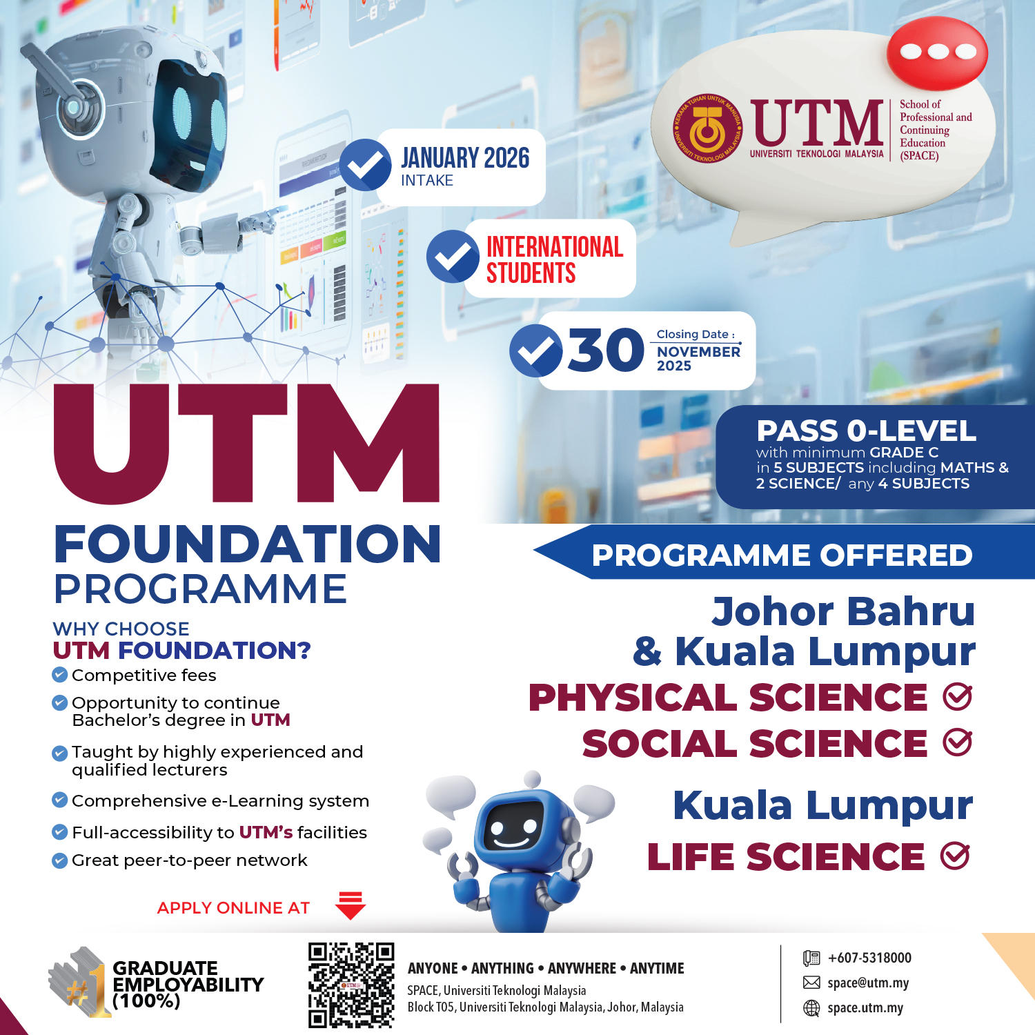 UTMSPACE - The UTM Diploma Program is now open for... | Facebook